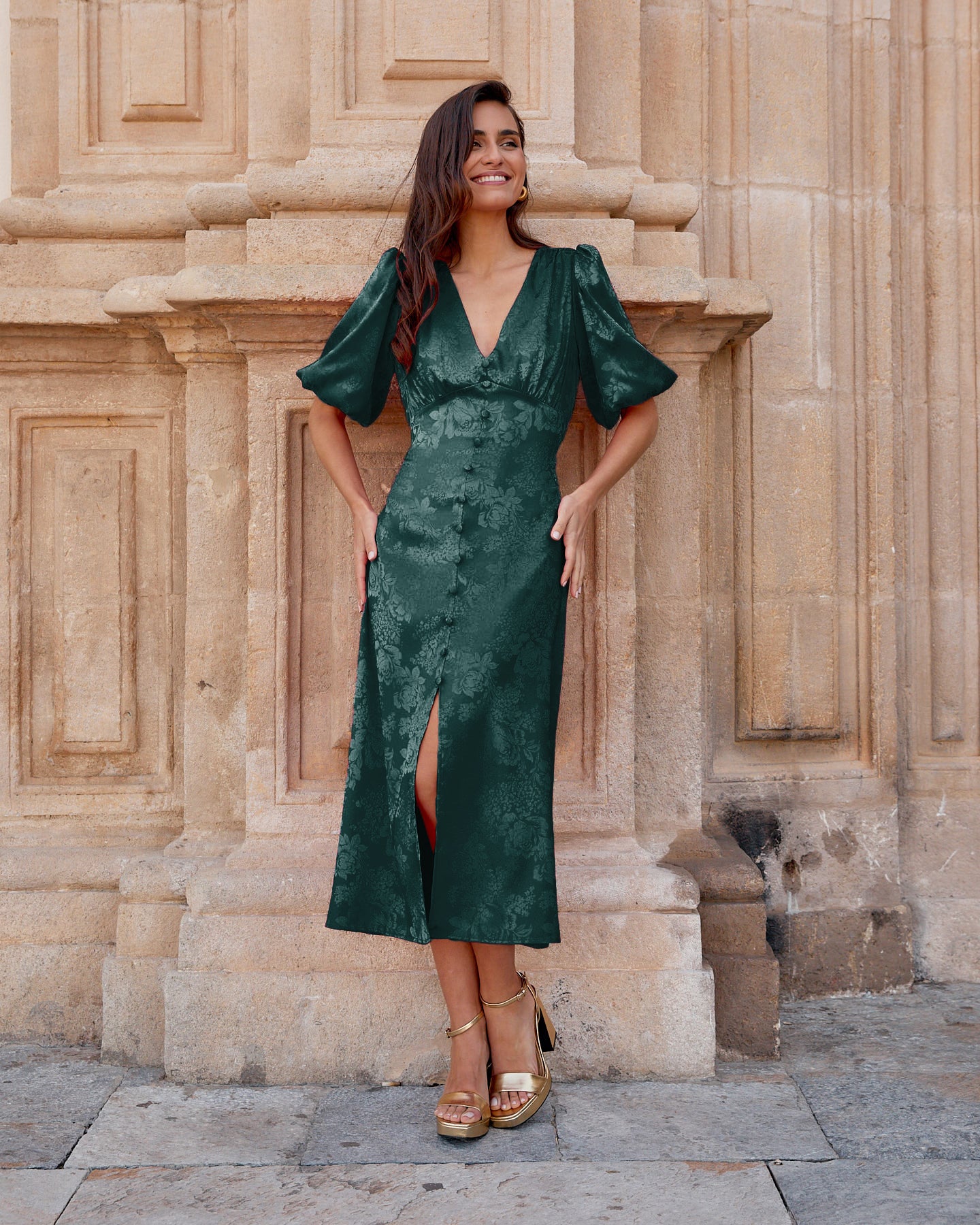 Vestido Daniela Verde Botella