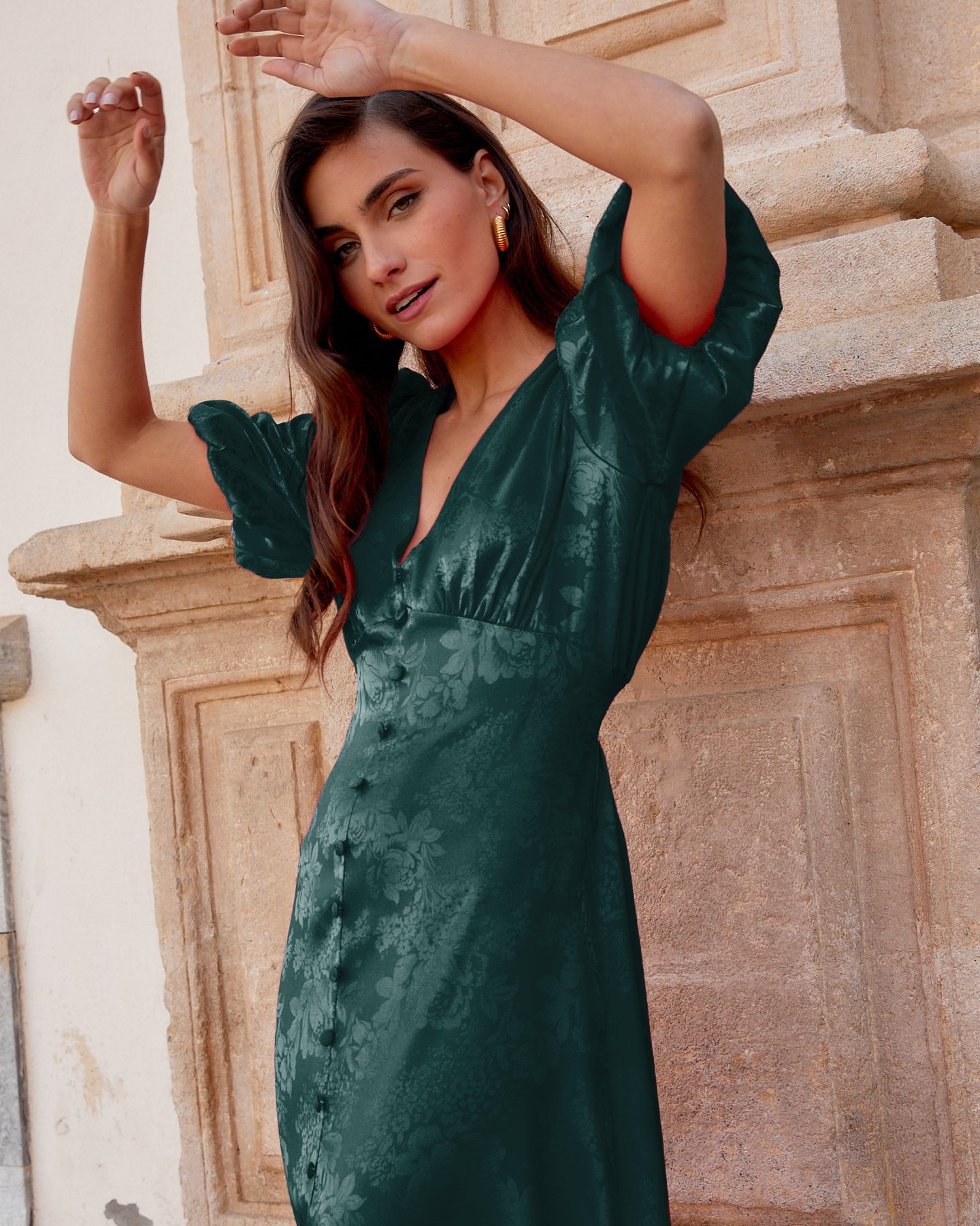 Vestido Daniela Verde Botella