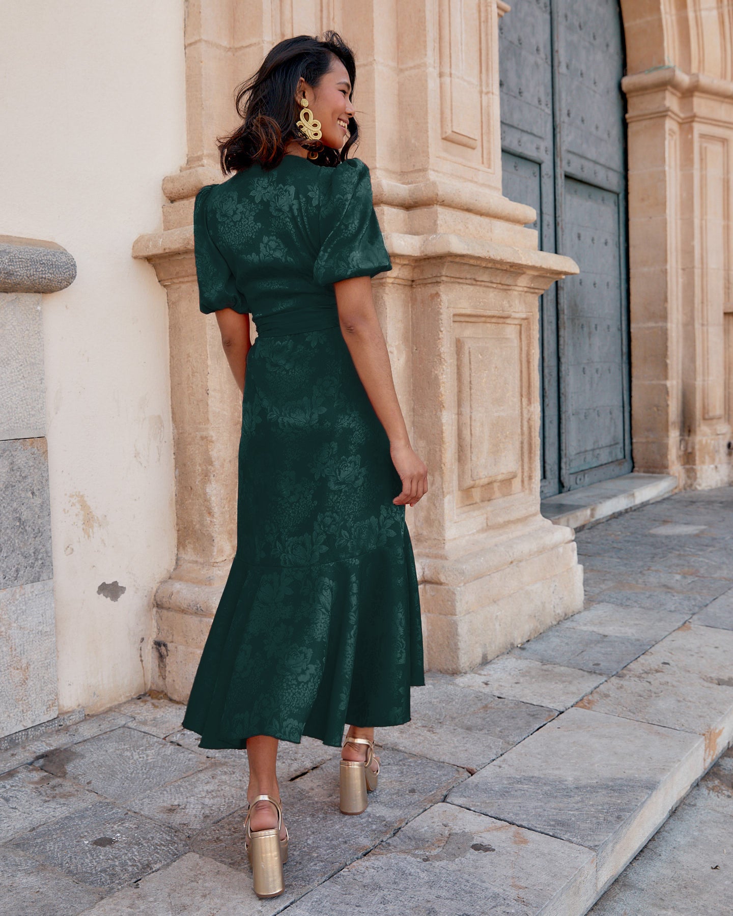 Vestido Lola Verde Botella
