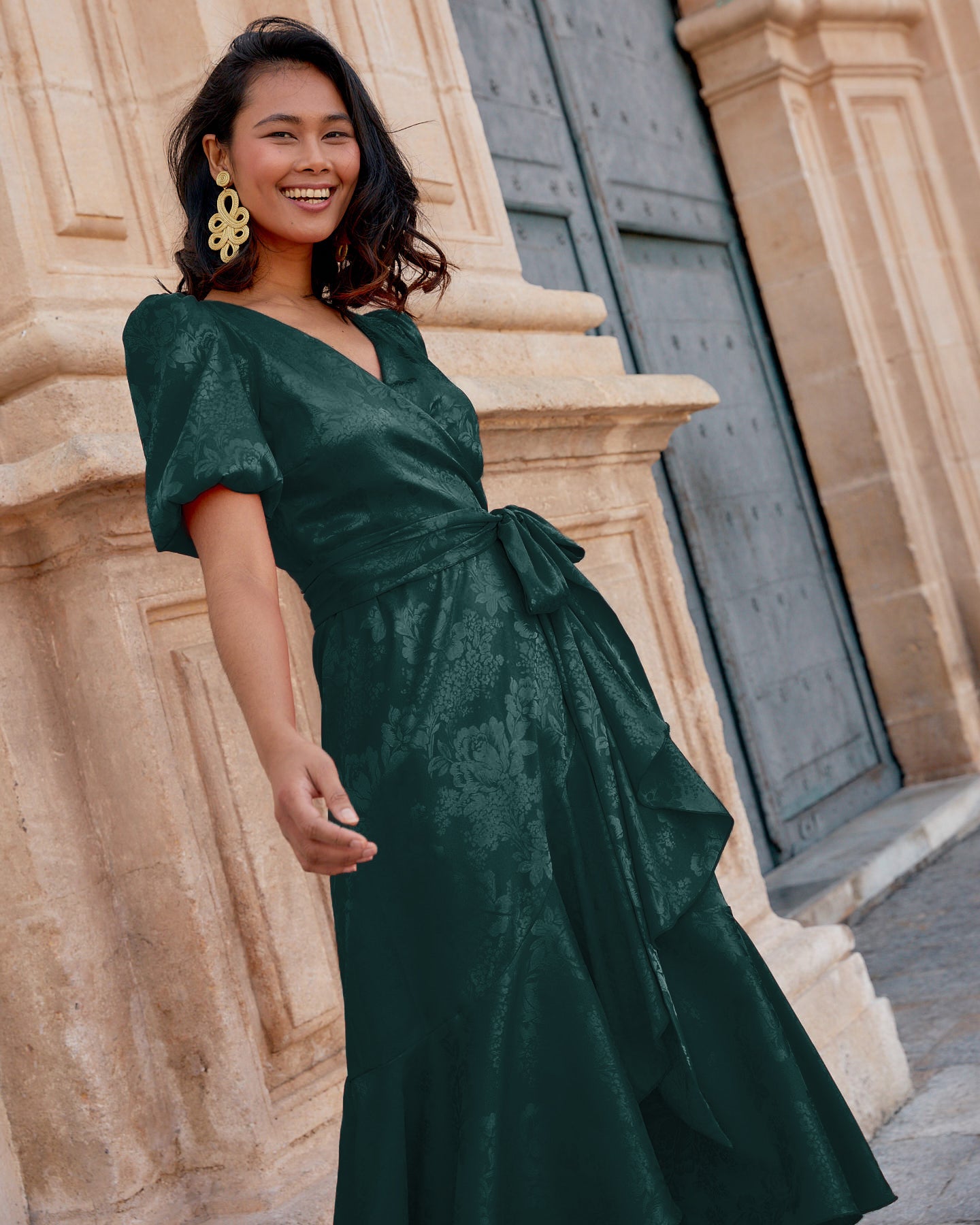 Vestido Lola Verde Botella