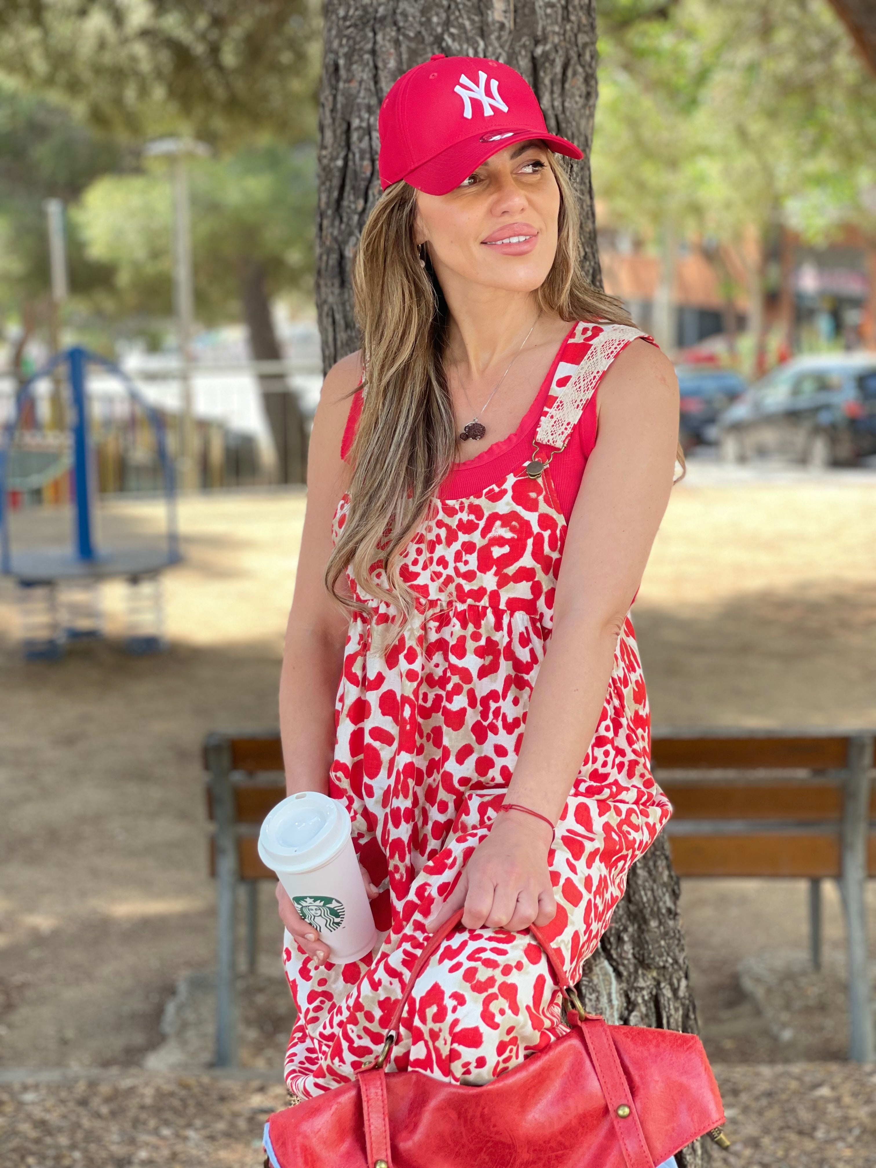 Vestido pichi Leopardo Rojo