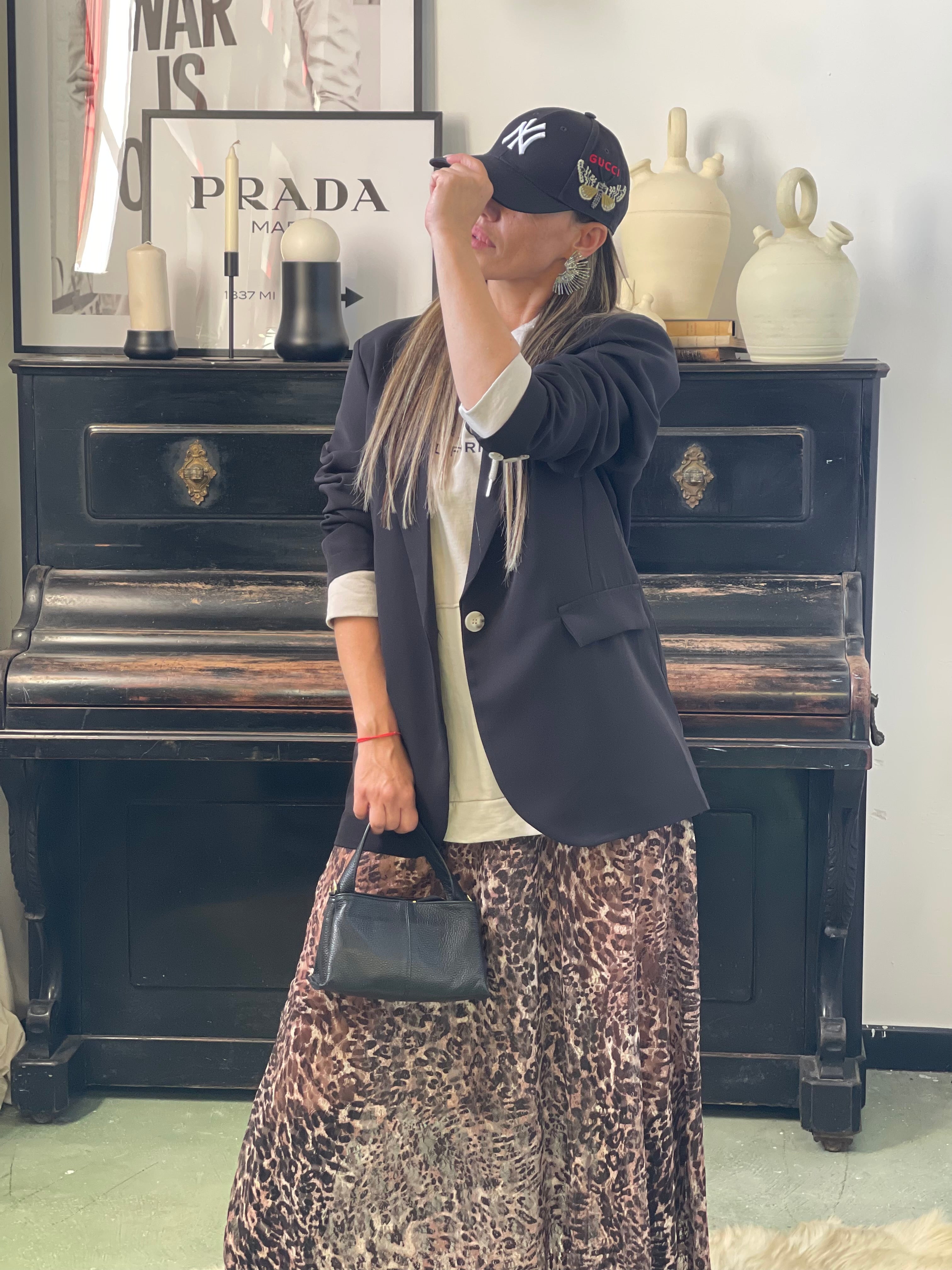 Falda de blonda leopardo