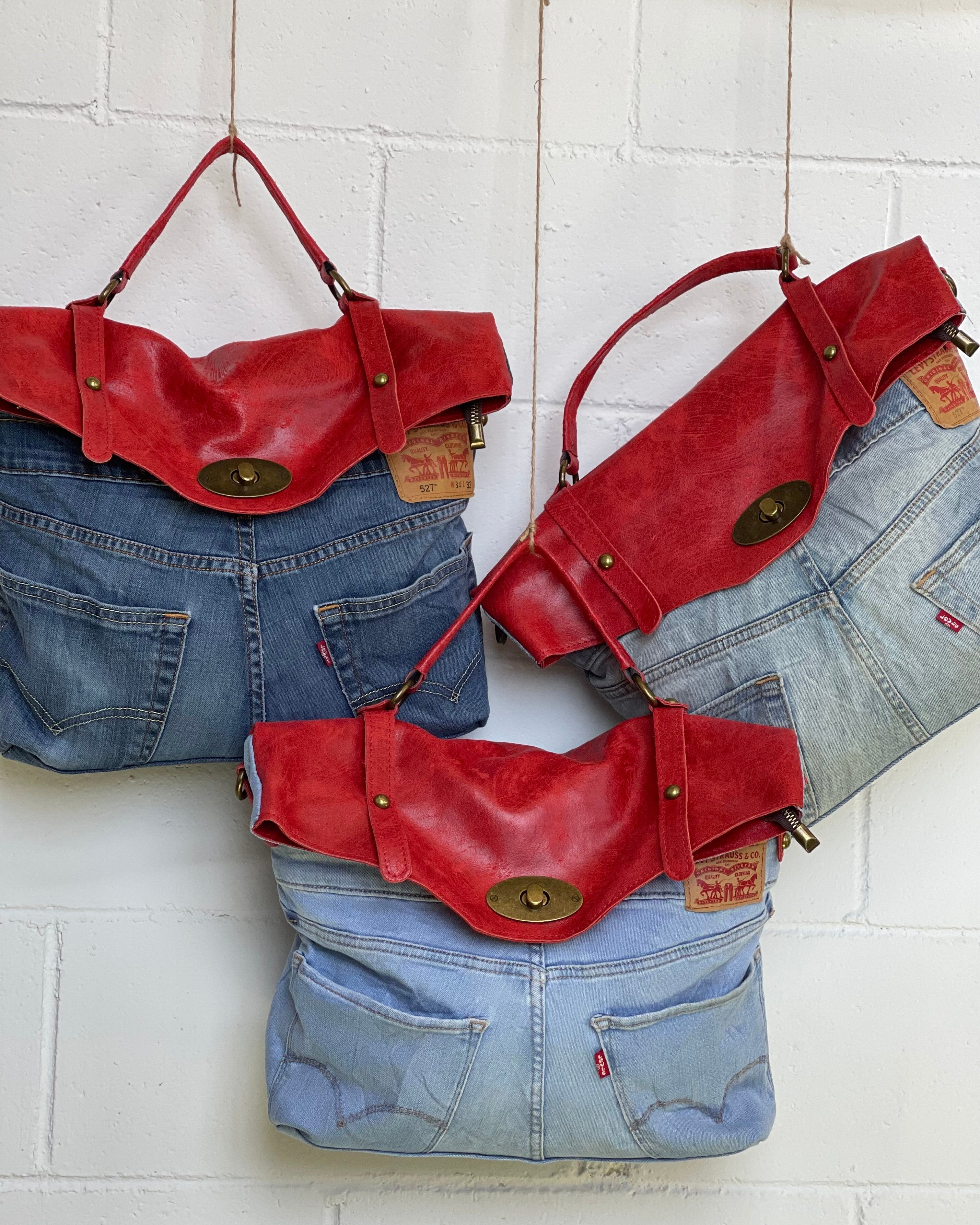 Bolso Jean Solapa rojo