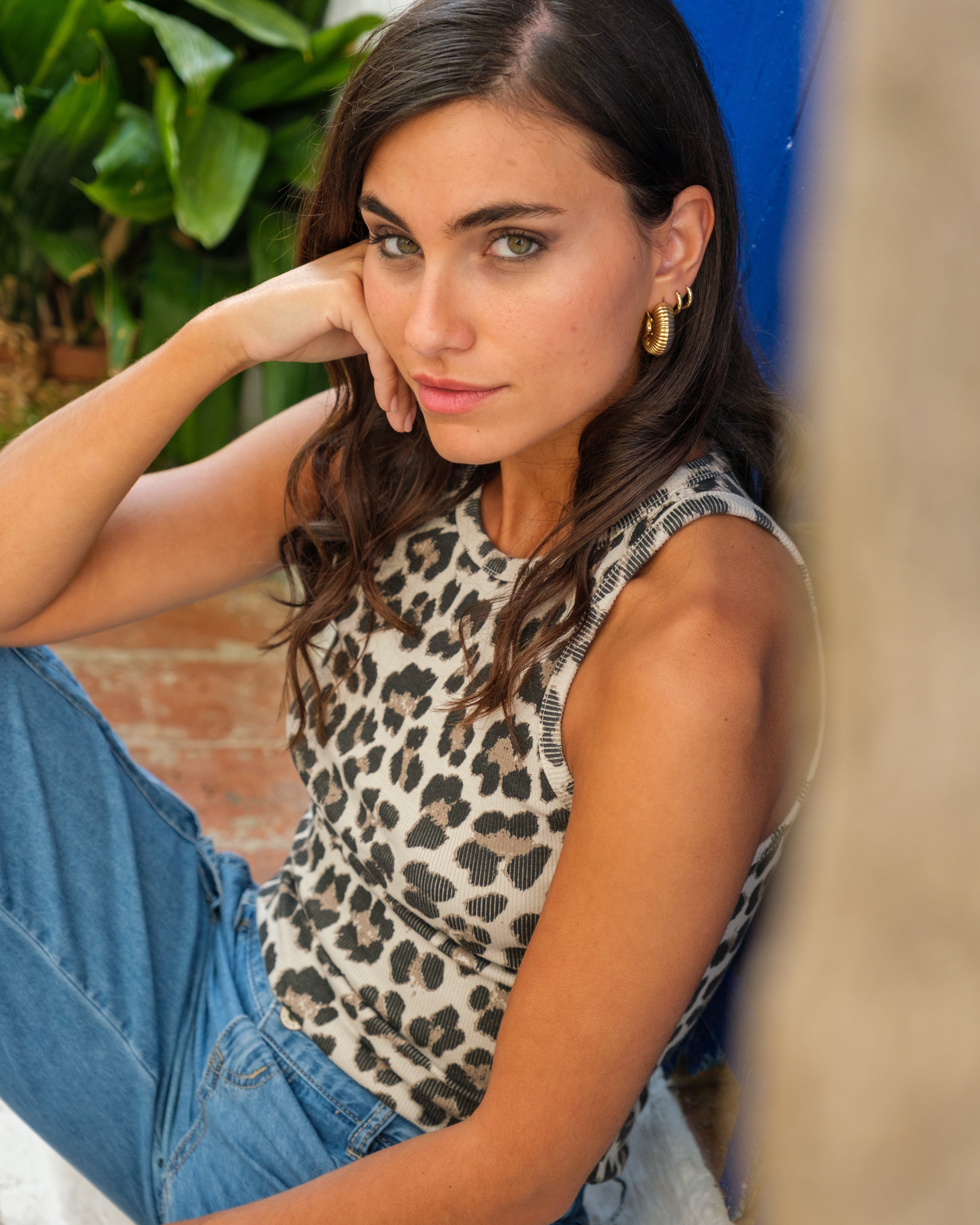 BLUE EMBROIDERED SHIRT