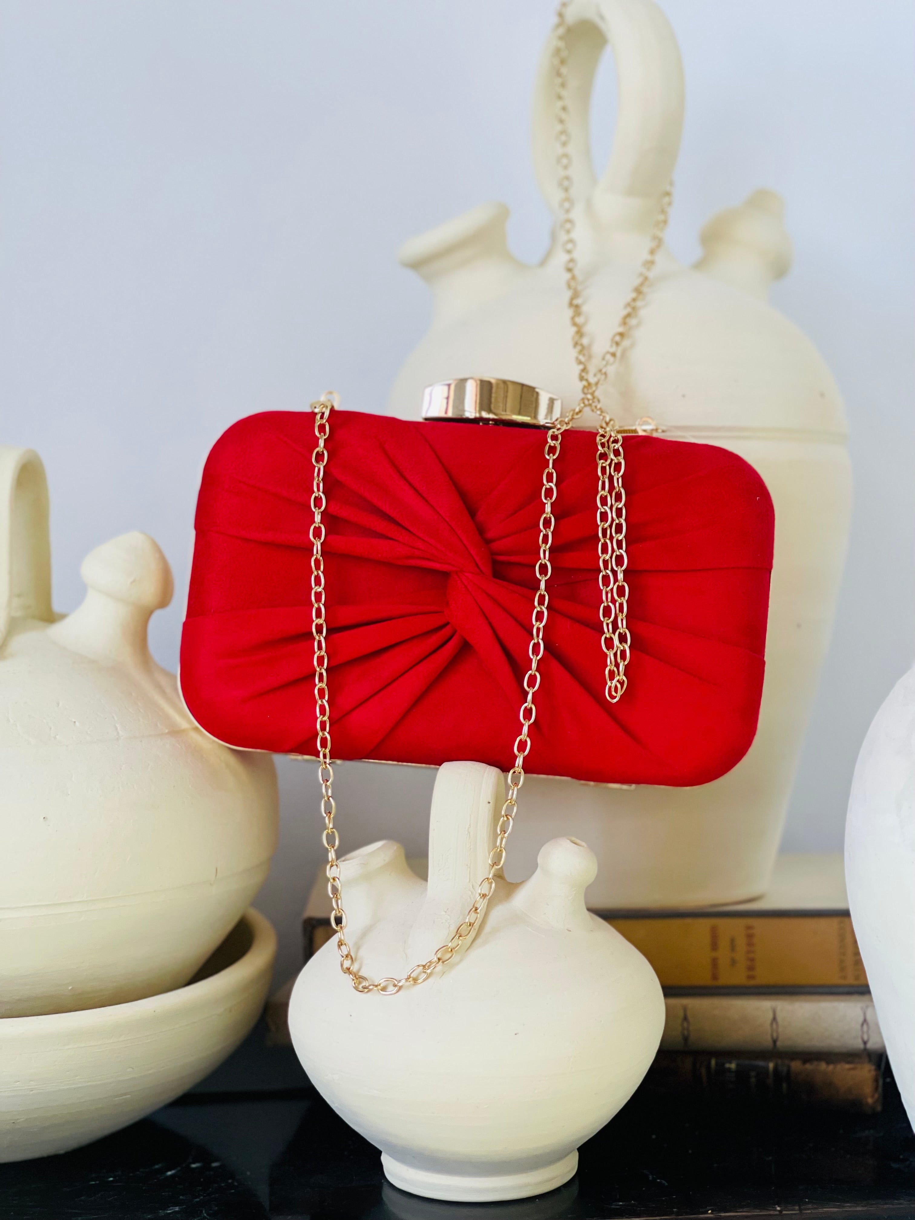 Bolso caja nudo Rojo