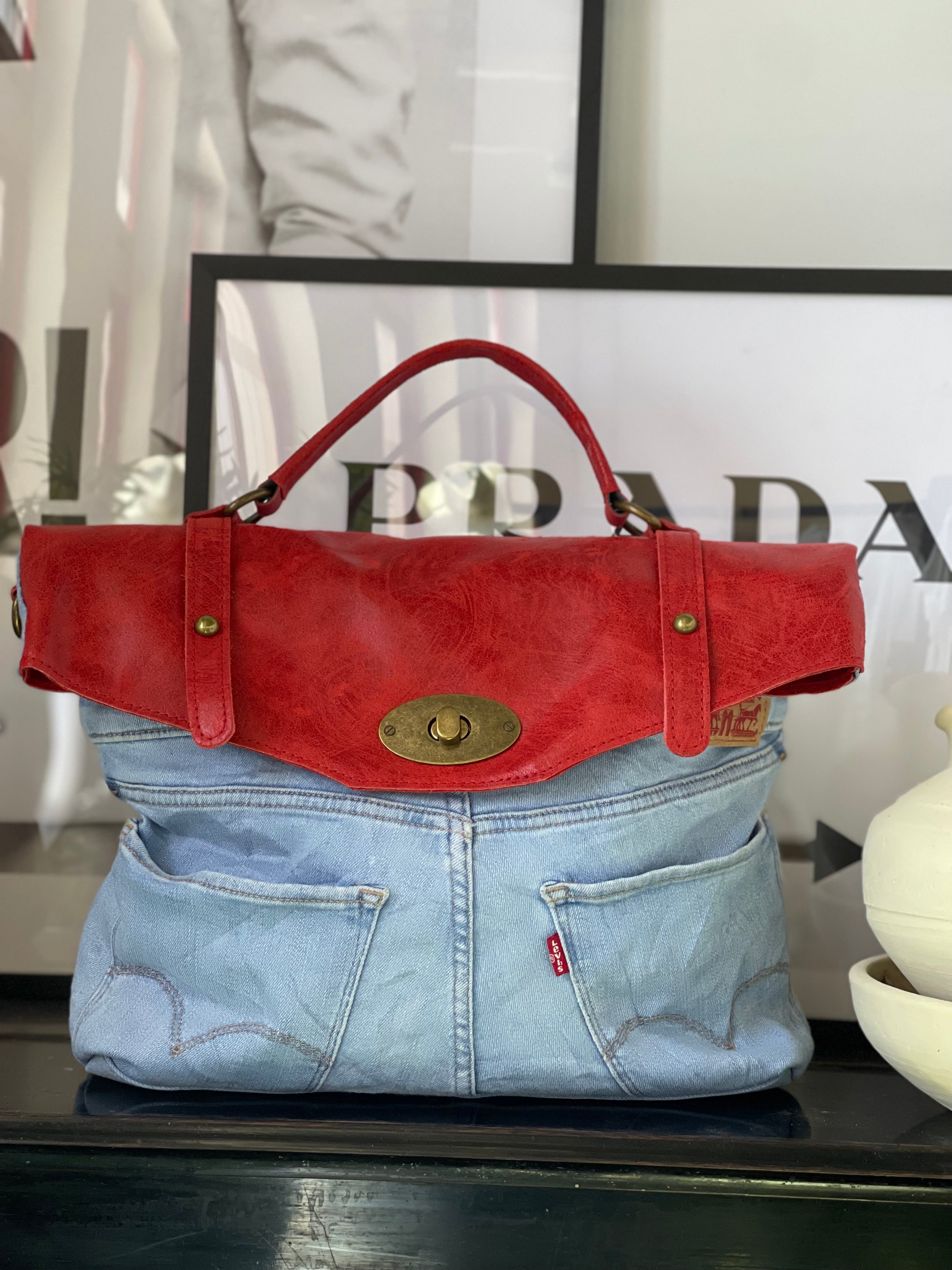 Bolso Jean Solapa rojo