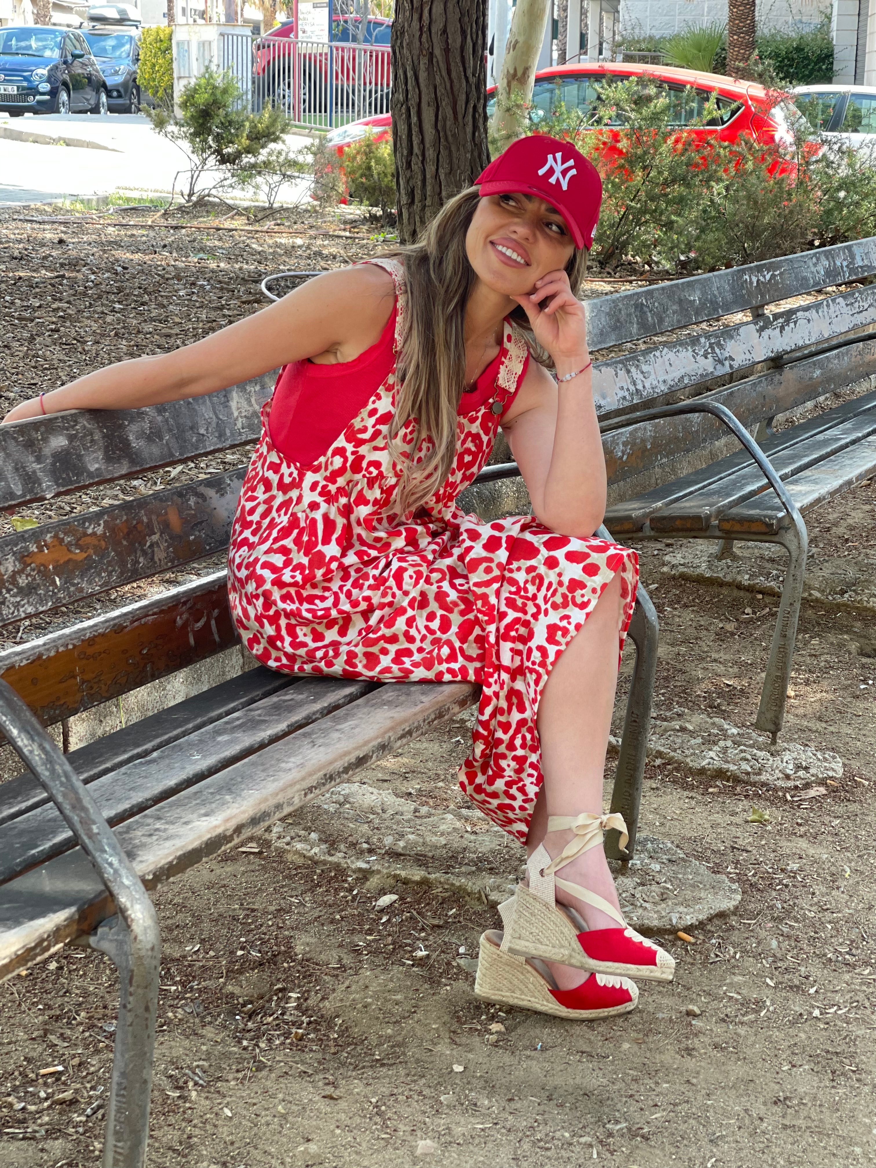 Vestido pichi Leopardo Rojo