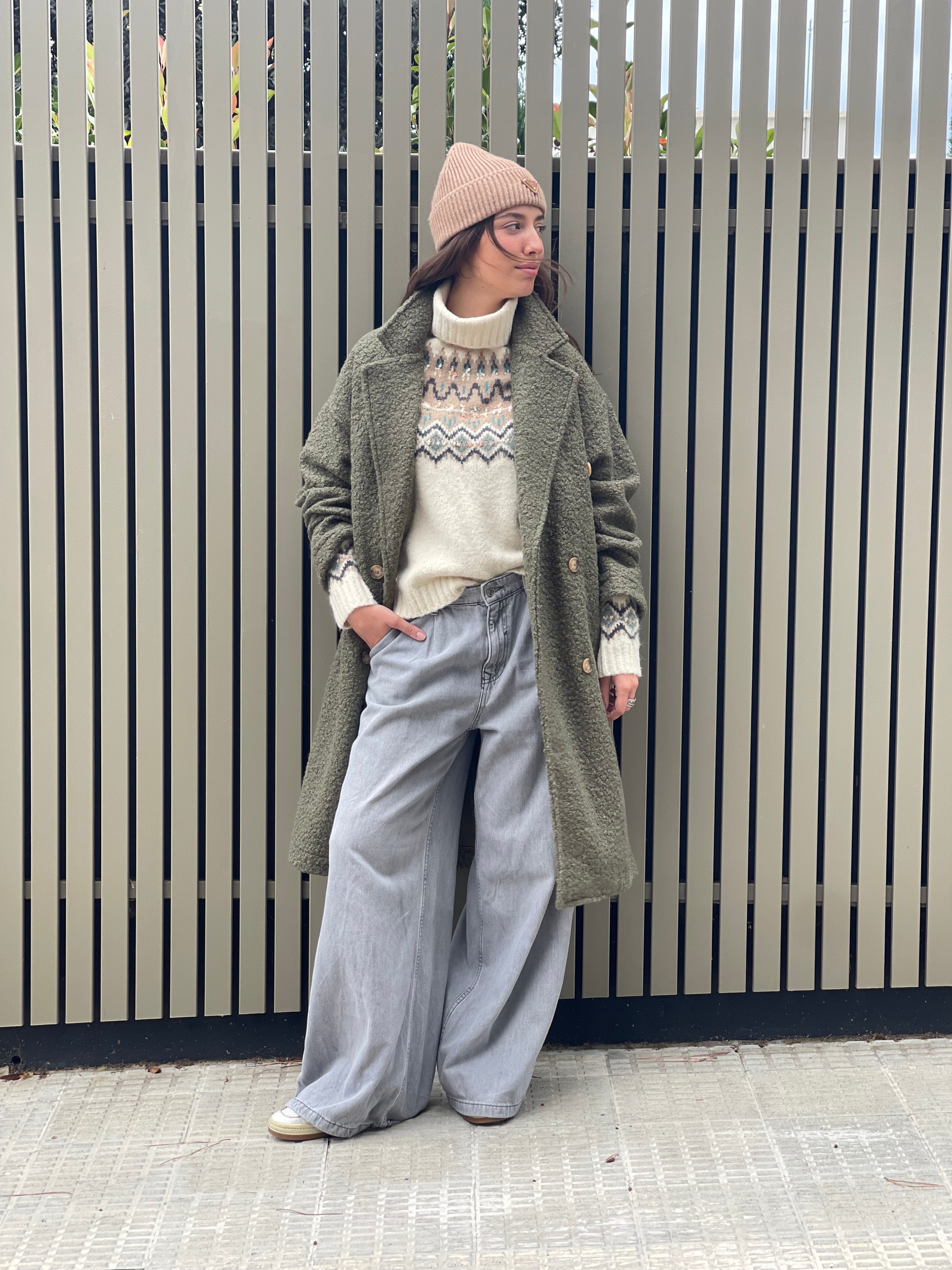 Abrigo Magnolia baguilla kaki