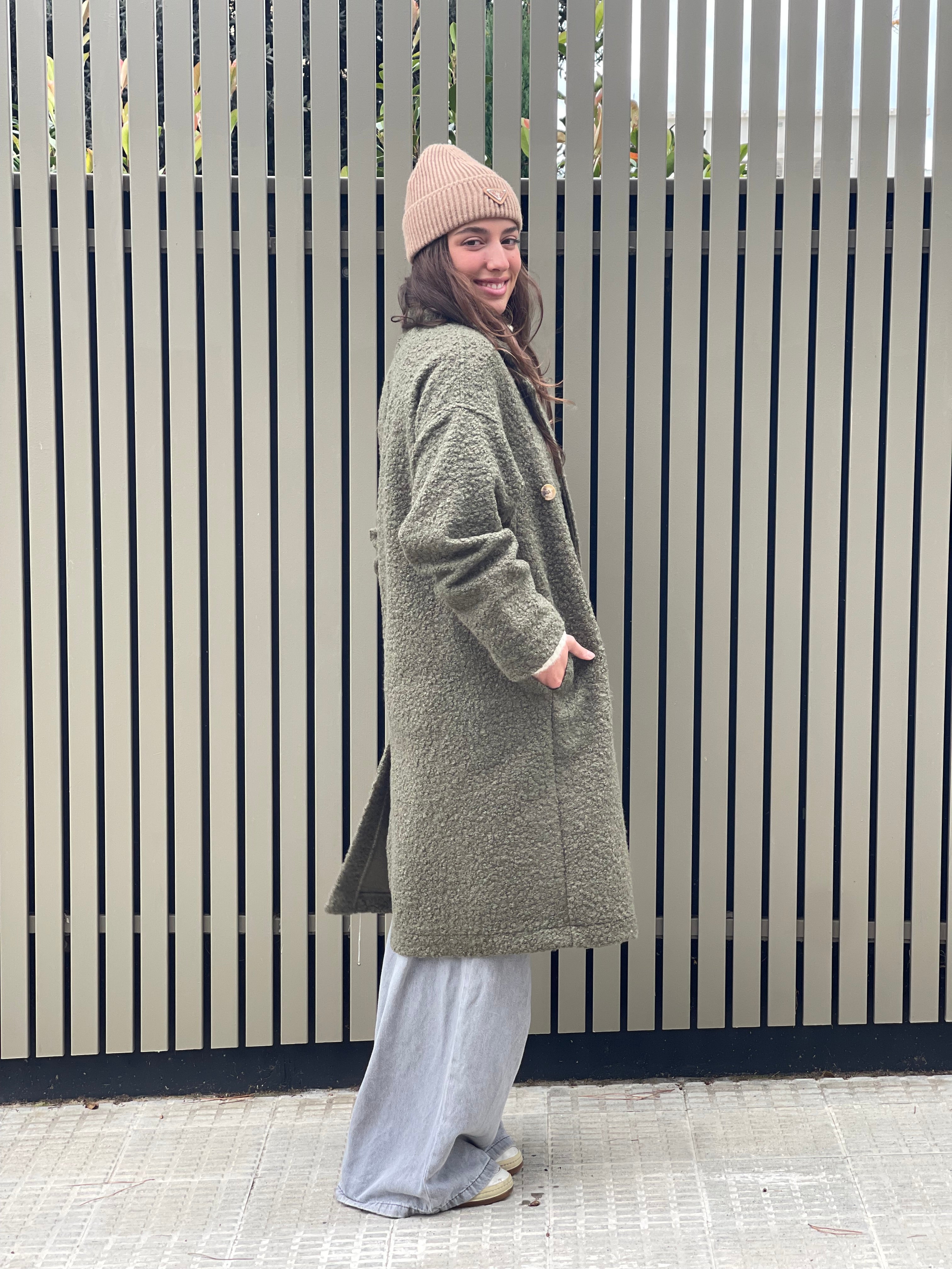 Abrigo Magnolia baguilla kaki