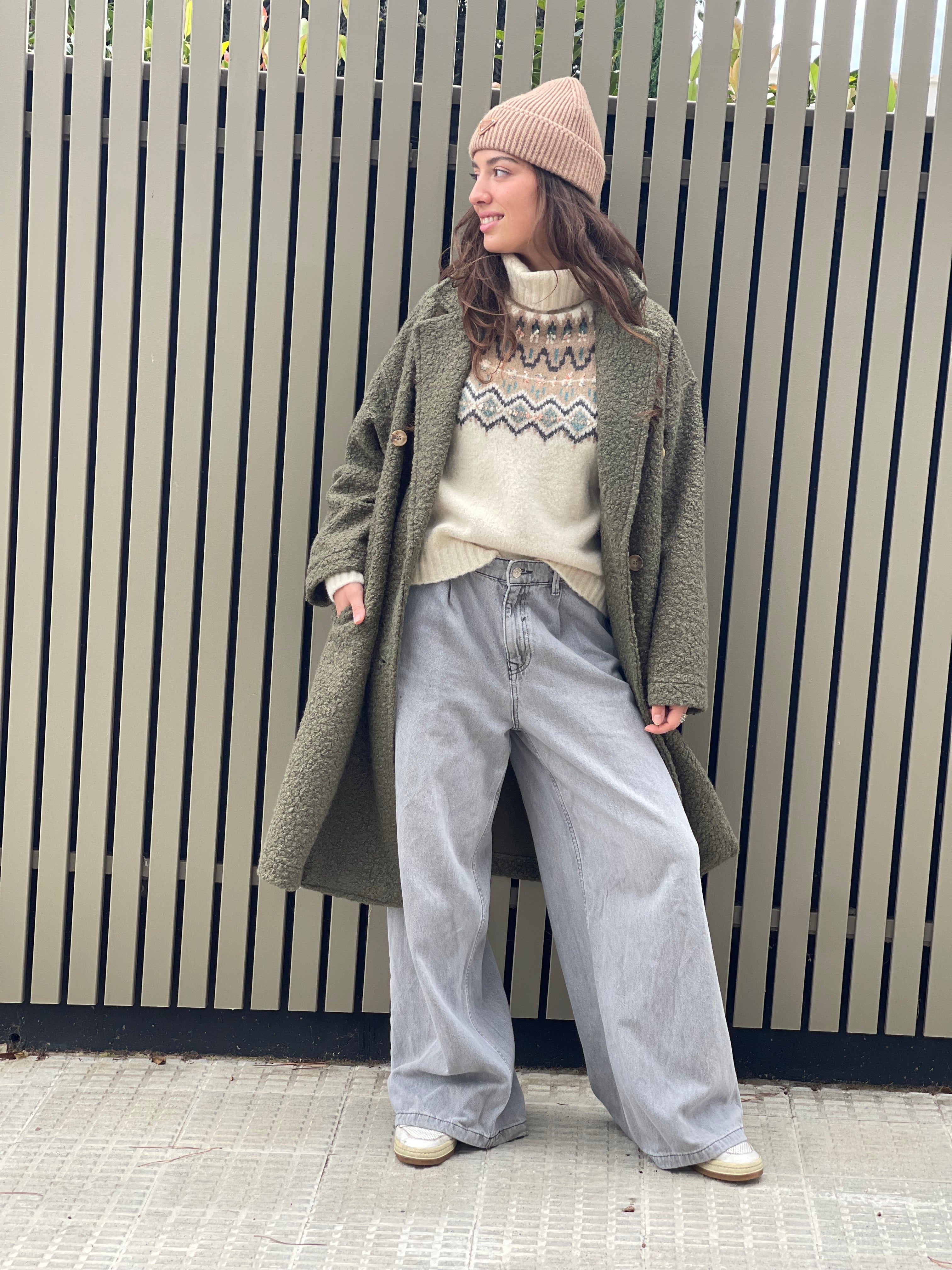 Abrigo Magnolia baguilla kaki