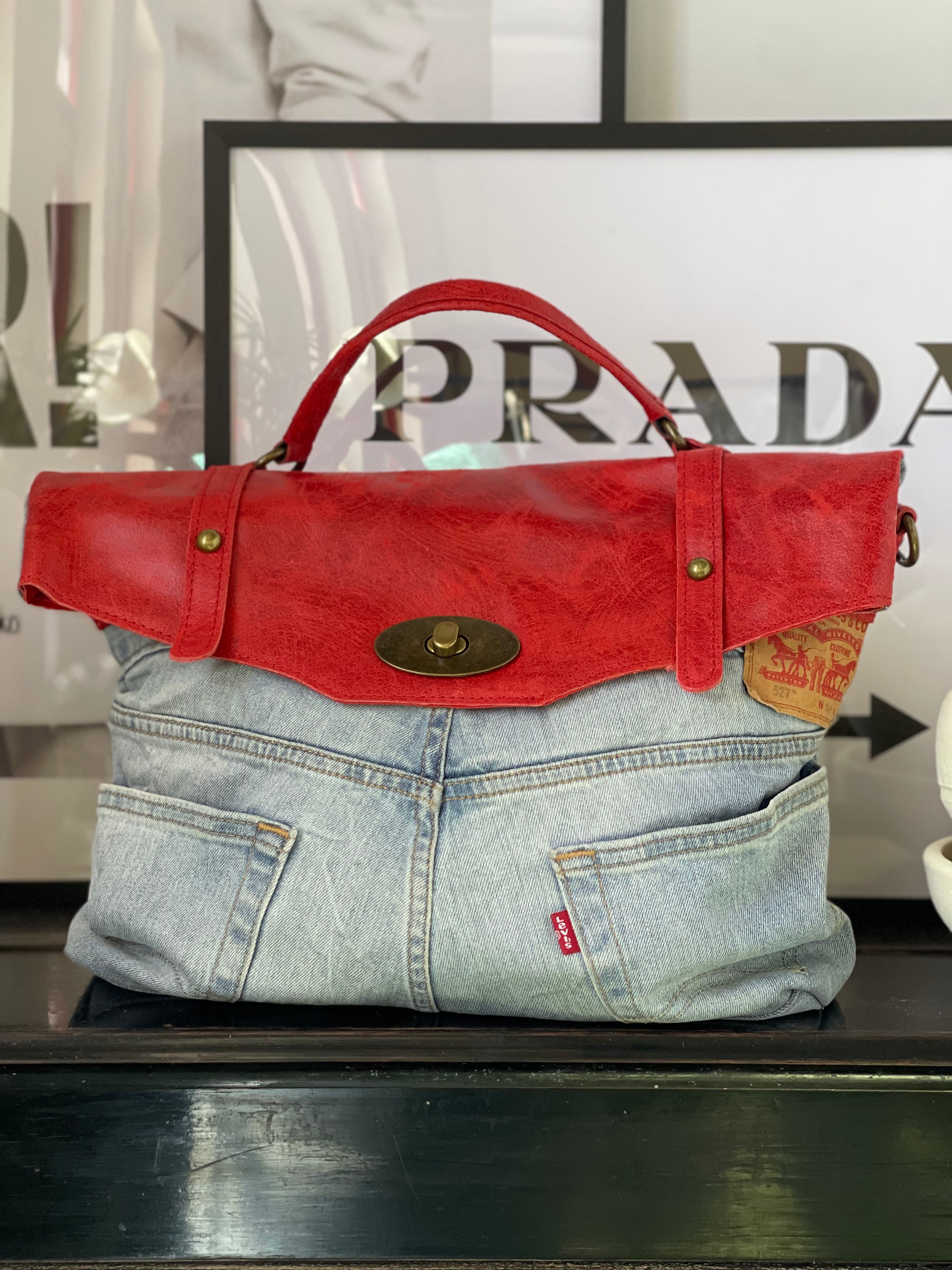 Bolso Jean Solapa rojo