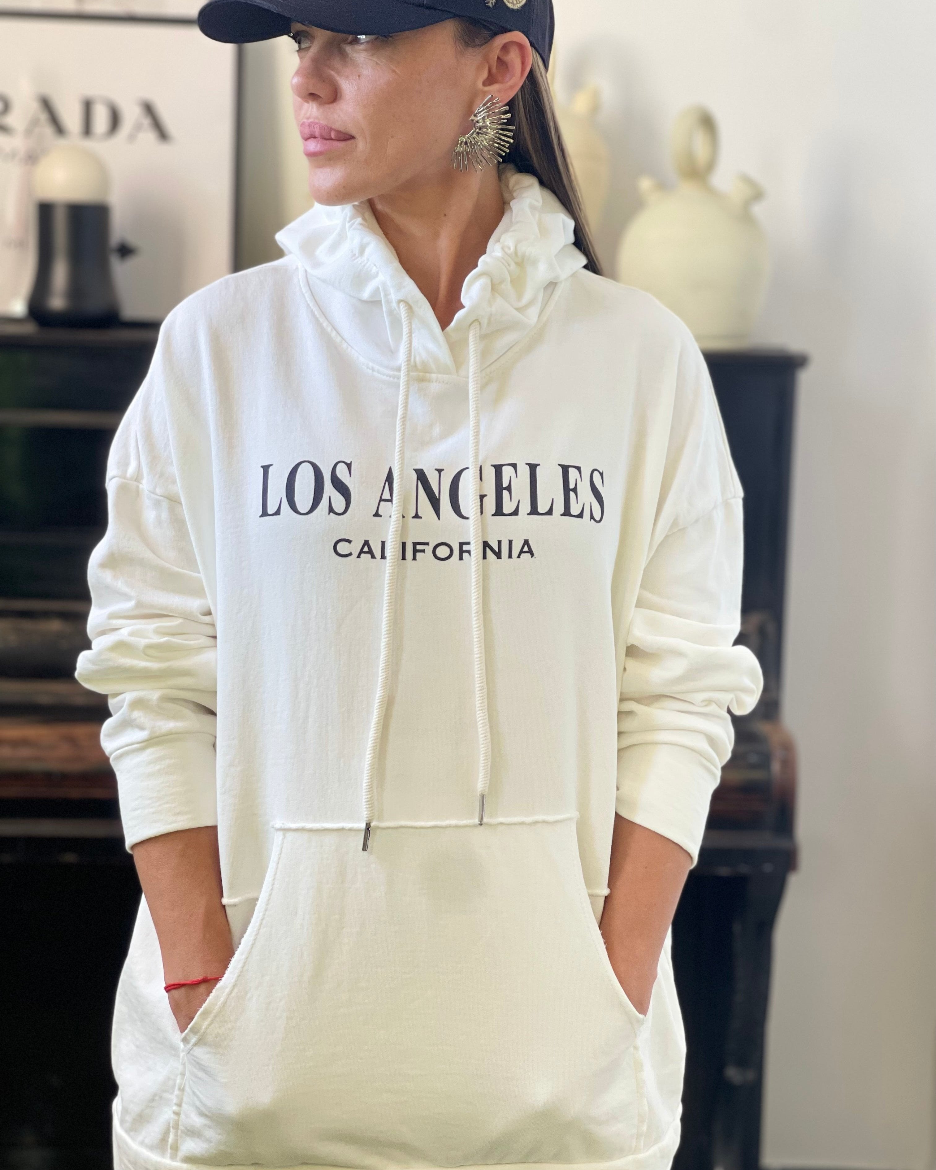 Sudadera capucha Los Angeles crudo