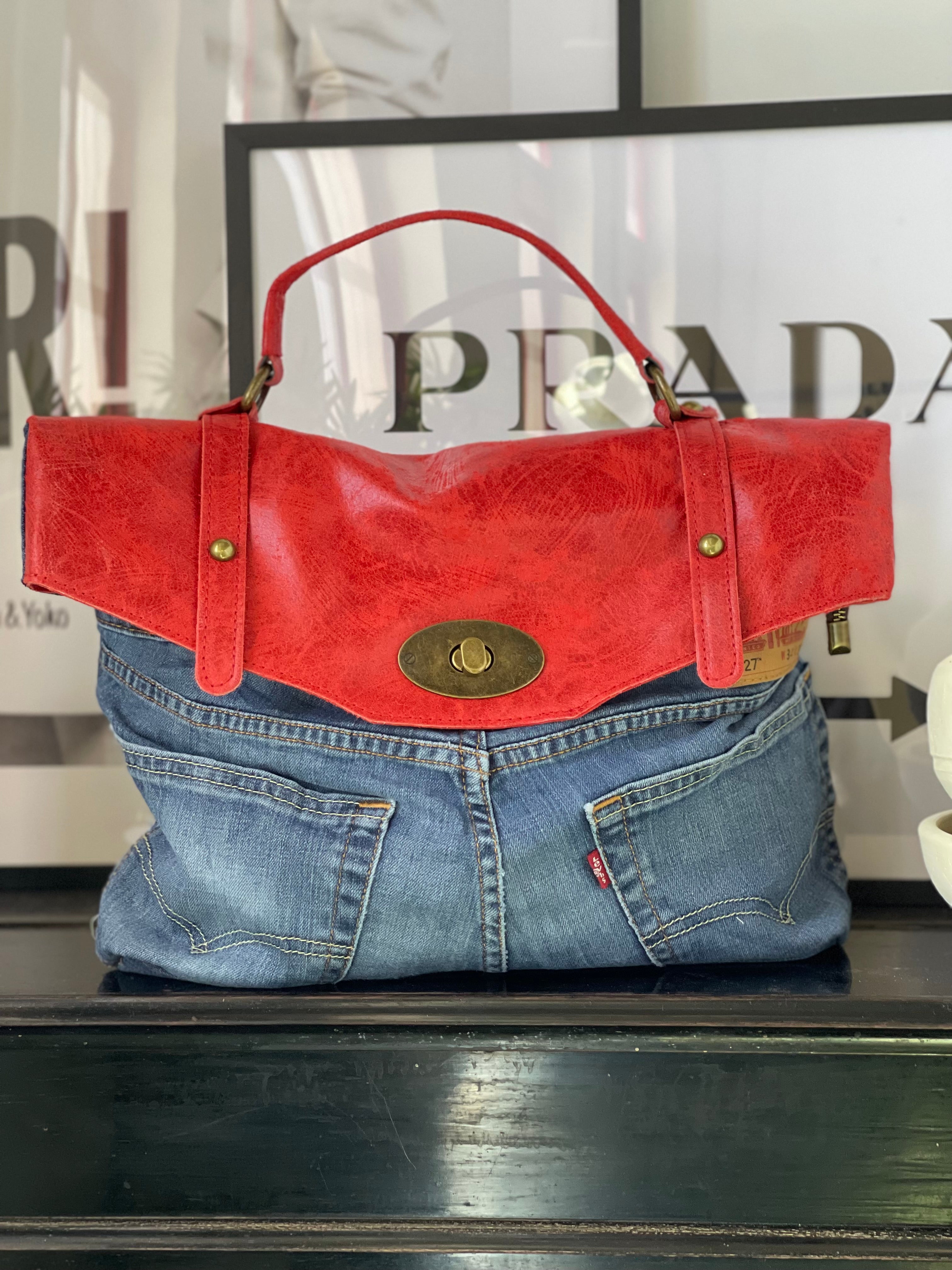Bolso Jean Solapa rojo