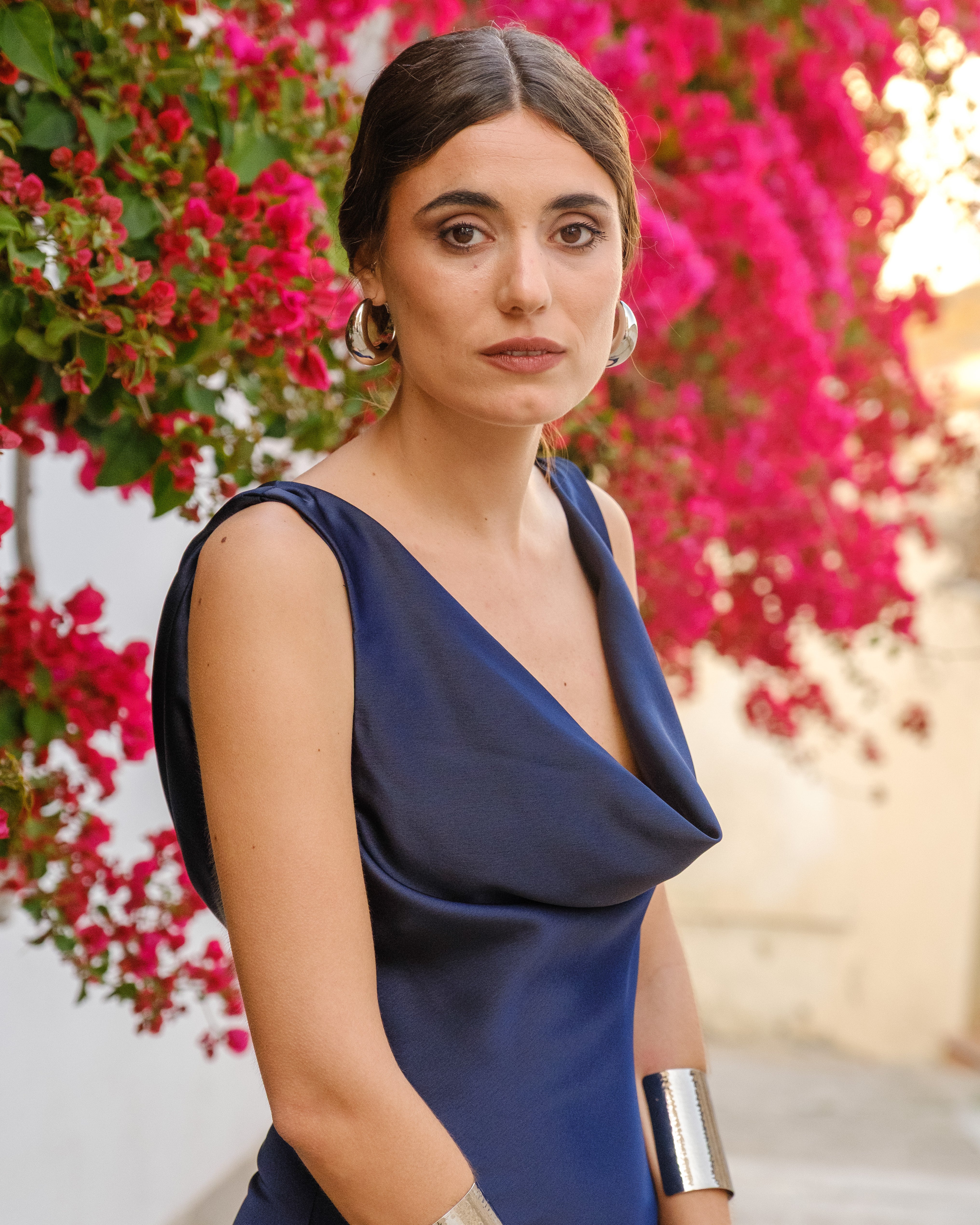 Pendiente Marcela plateado