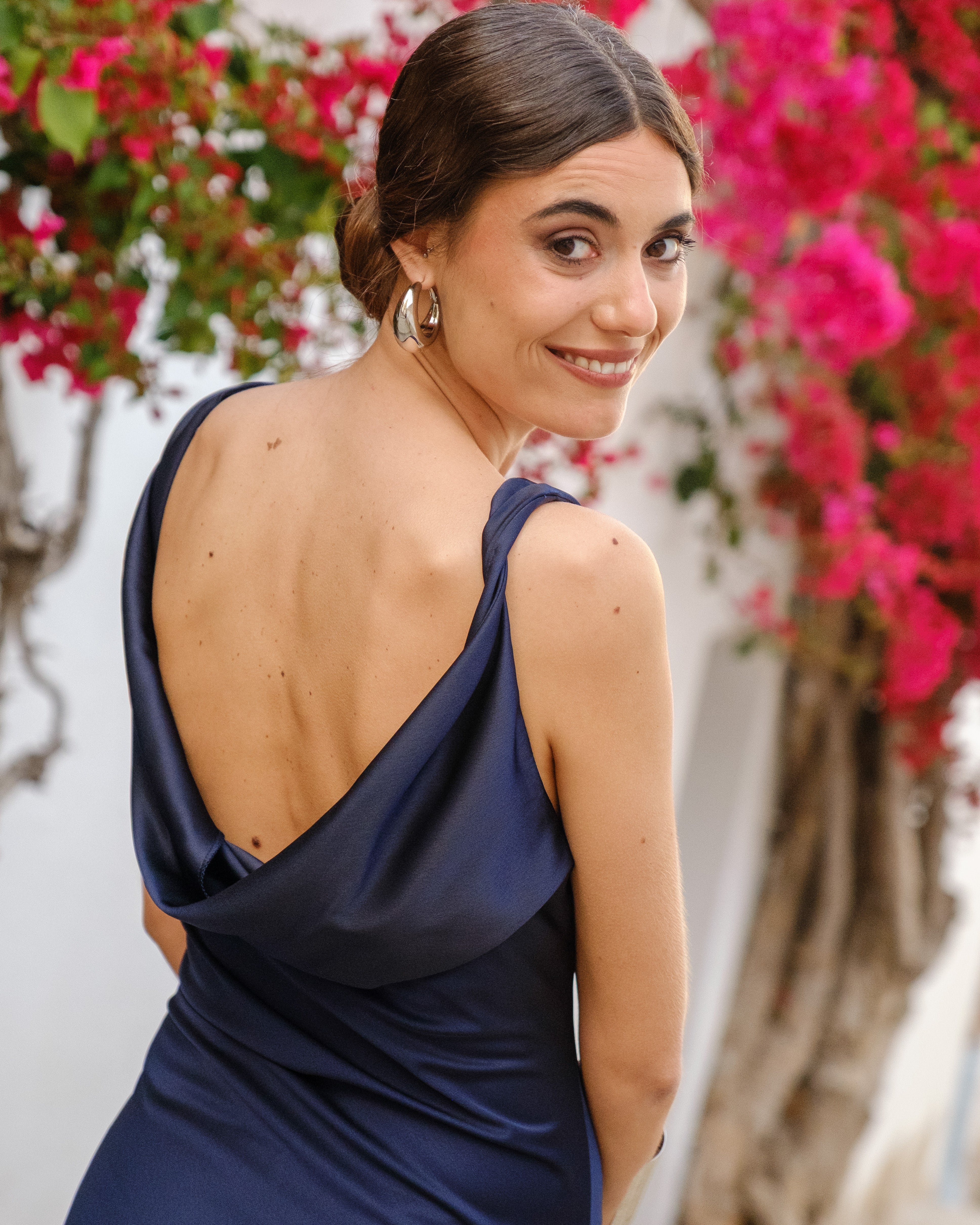 Pendiente Marcela plateado