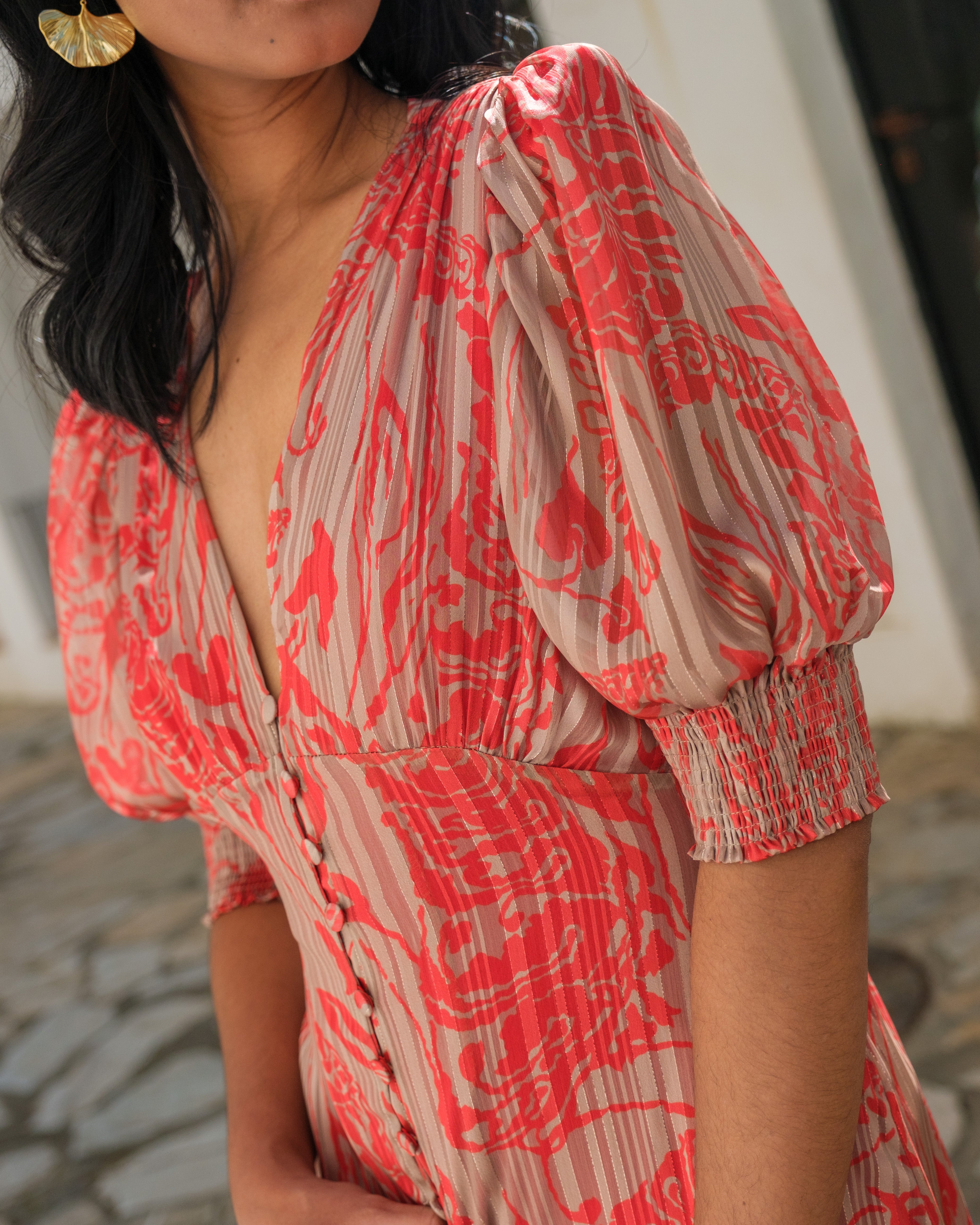 Vestido Oriente Rojo