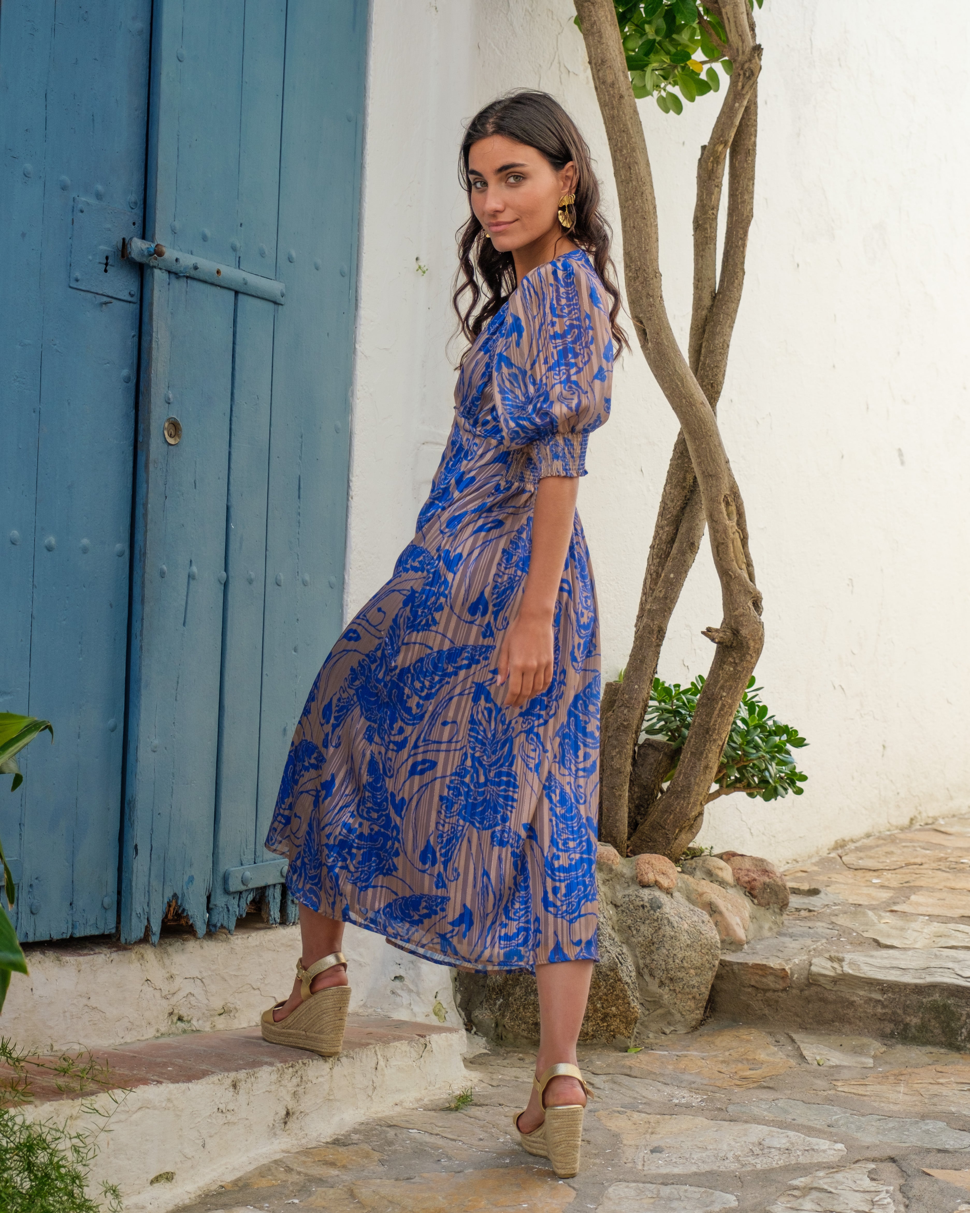 Vestido Oriente tinta