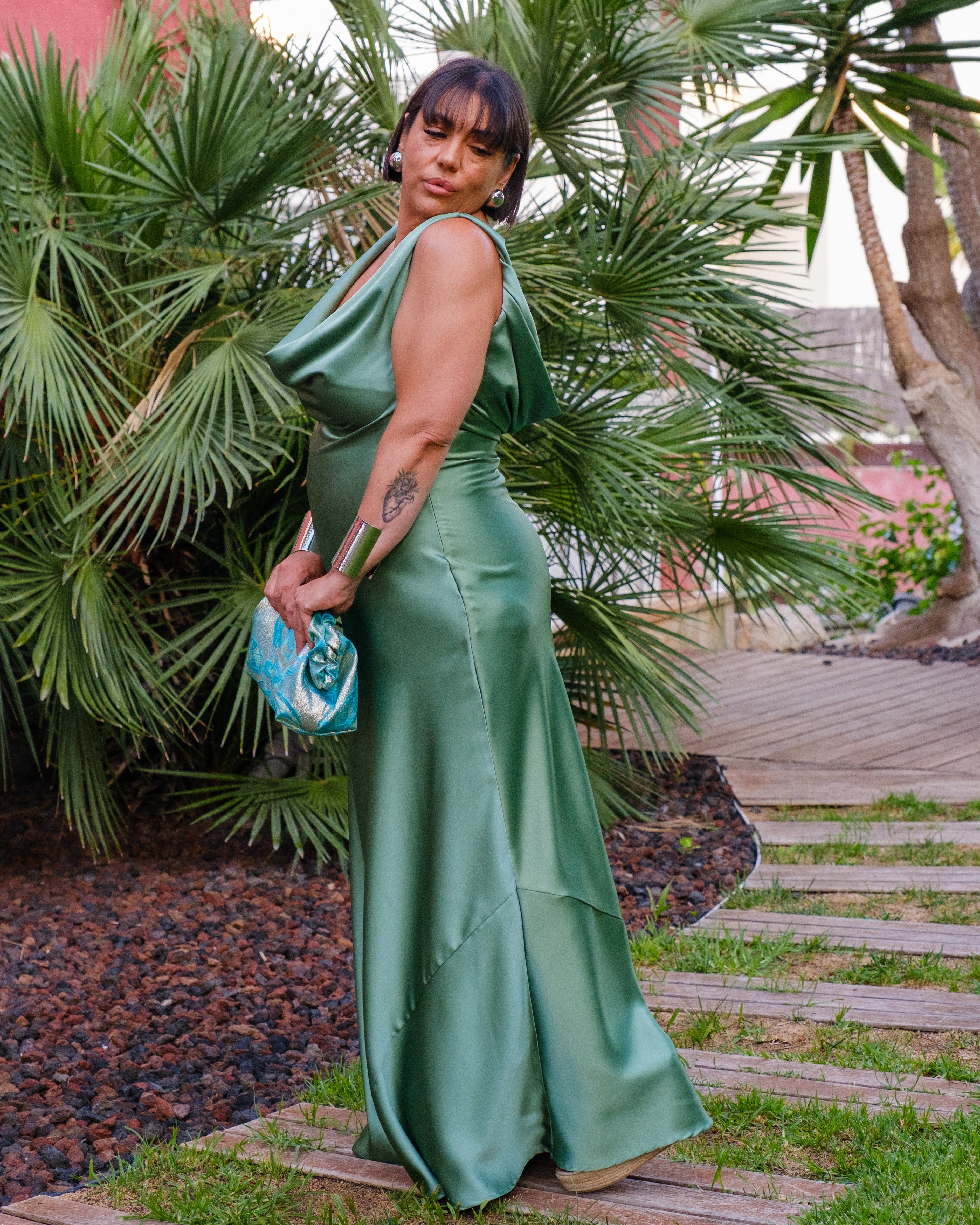Vestido Ameli Verde Antiguo