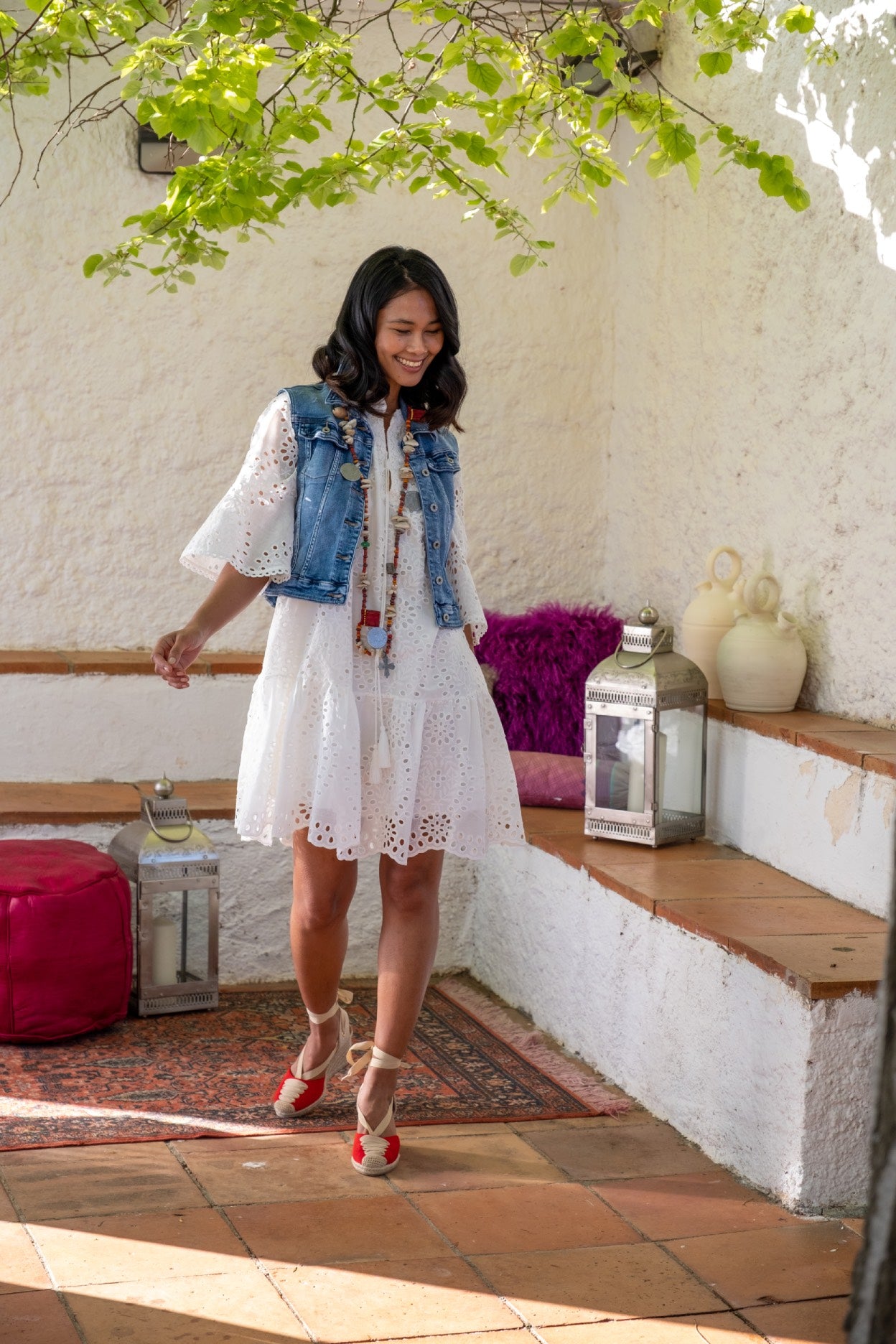 Vestido Bali Blanco Roto
