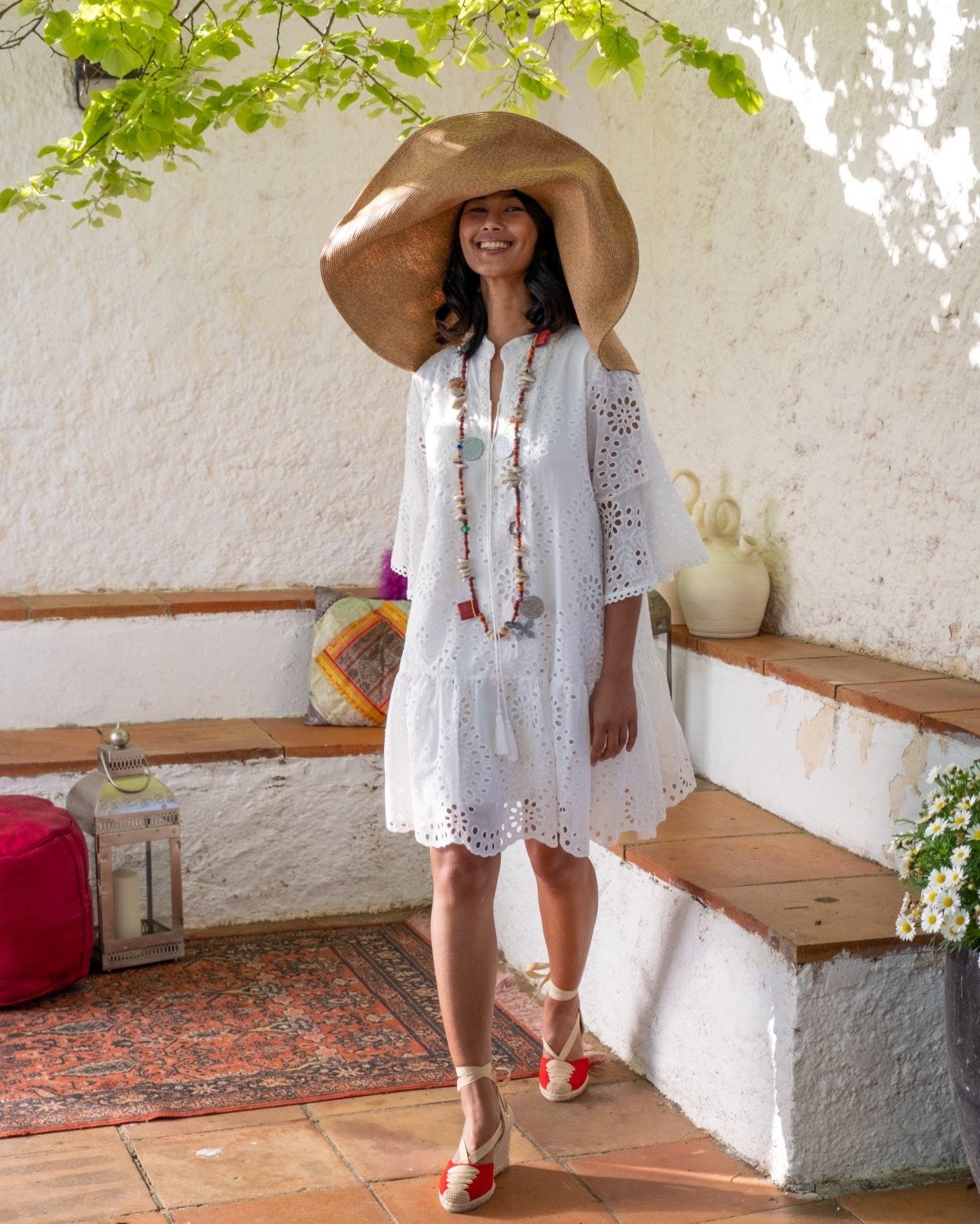 Vestido Bali Blanco Roto