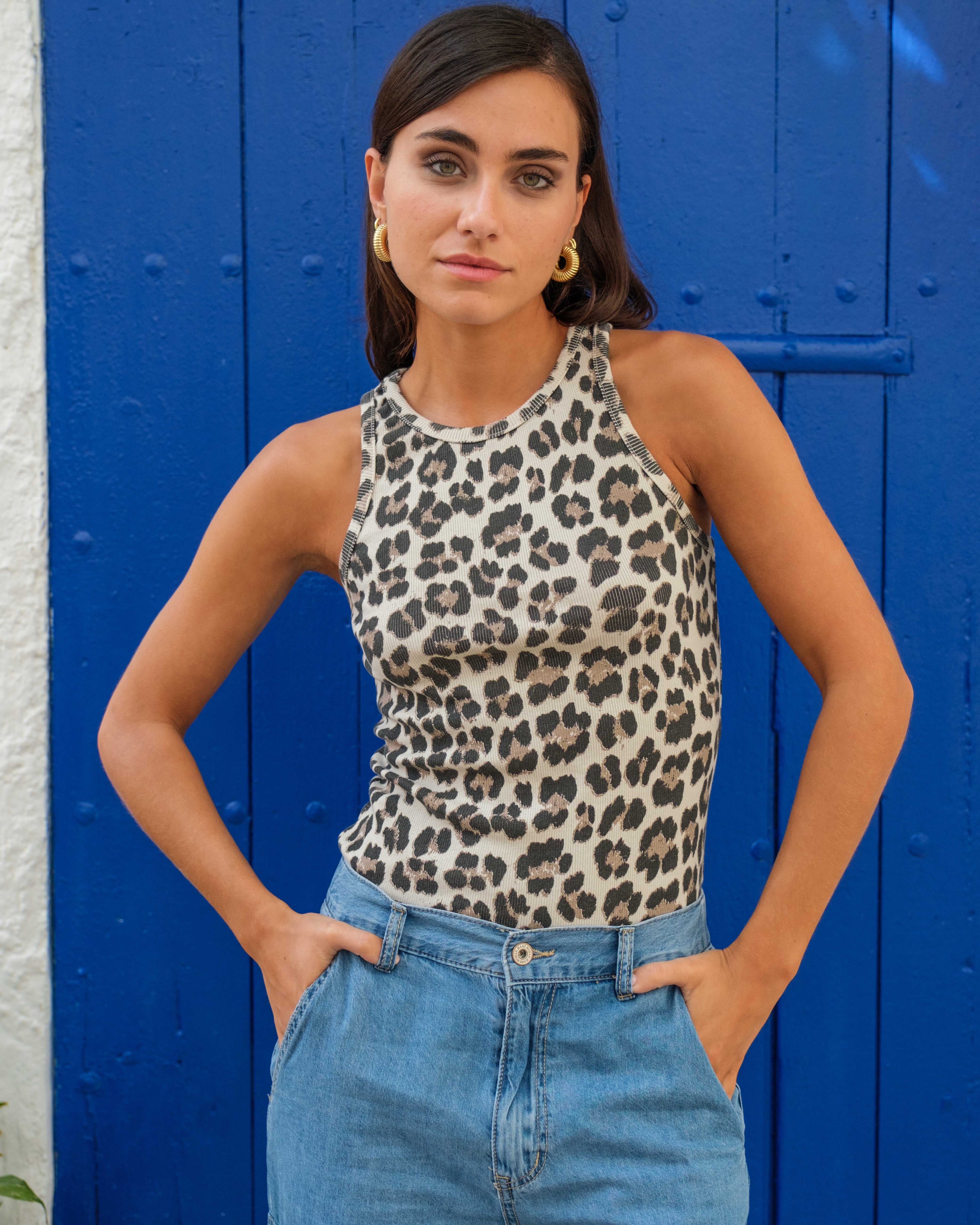 BLUE EMBROIDERED SHIRT