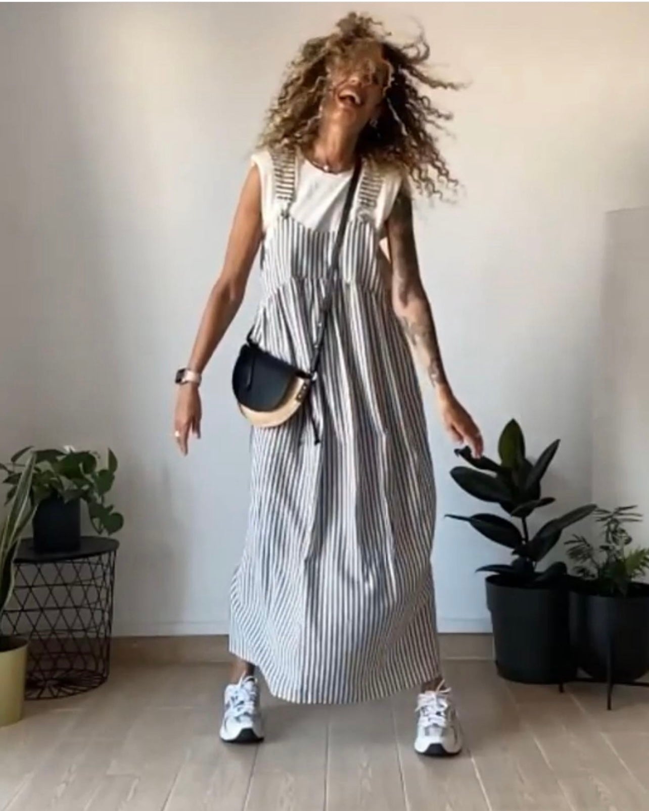 Vestido Pichi Rayas Azul Marino