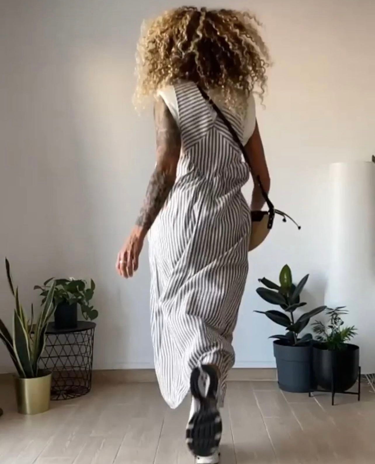 Vestido Pichi Rayas Azul Marino