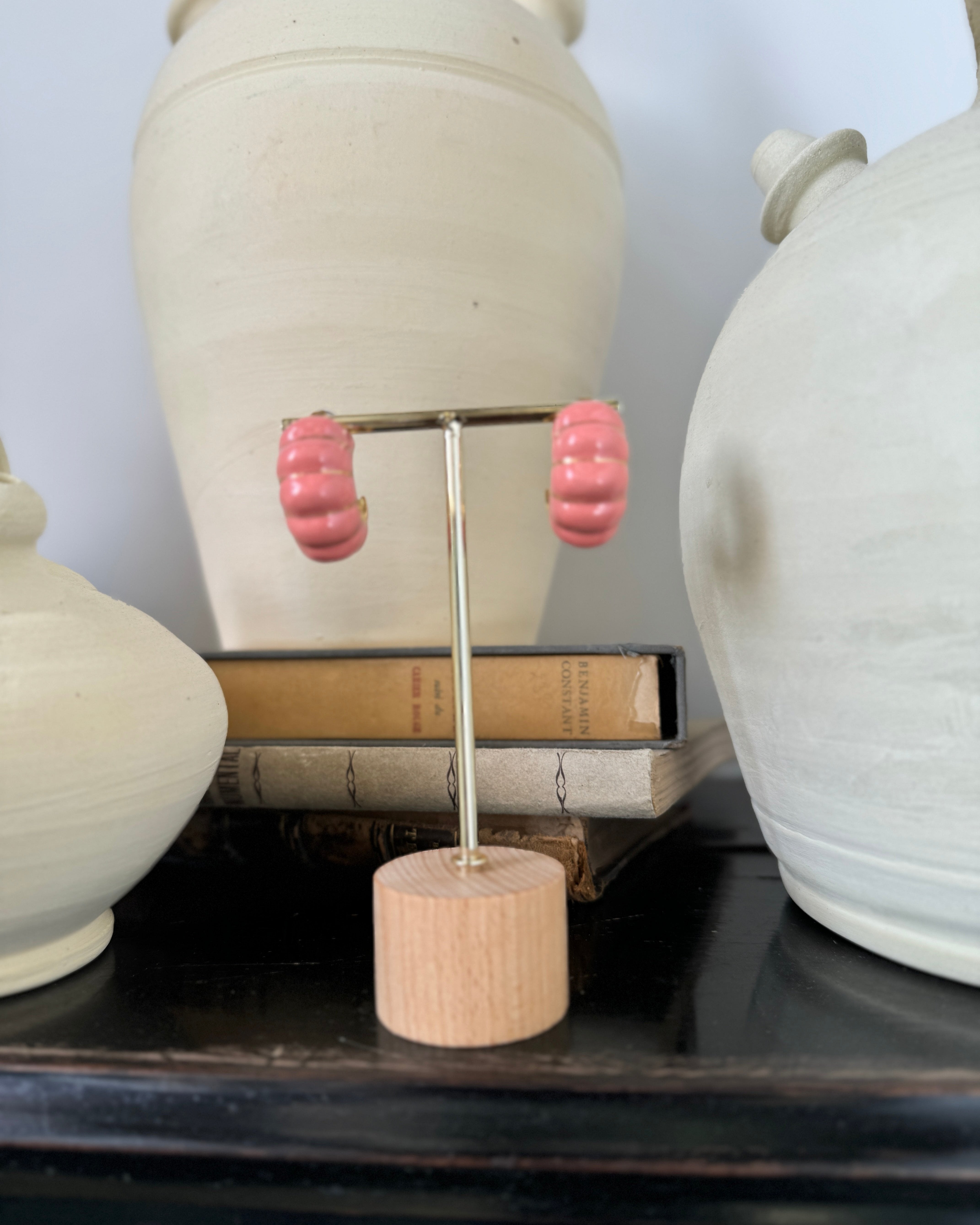 PENDIENTE CARACOL ROSADO