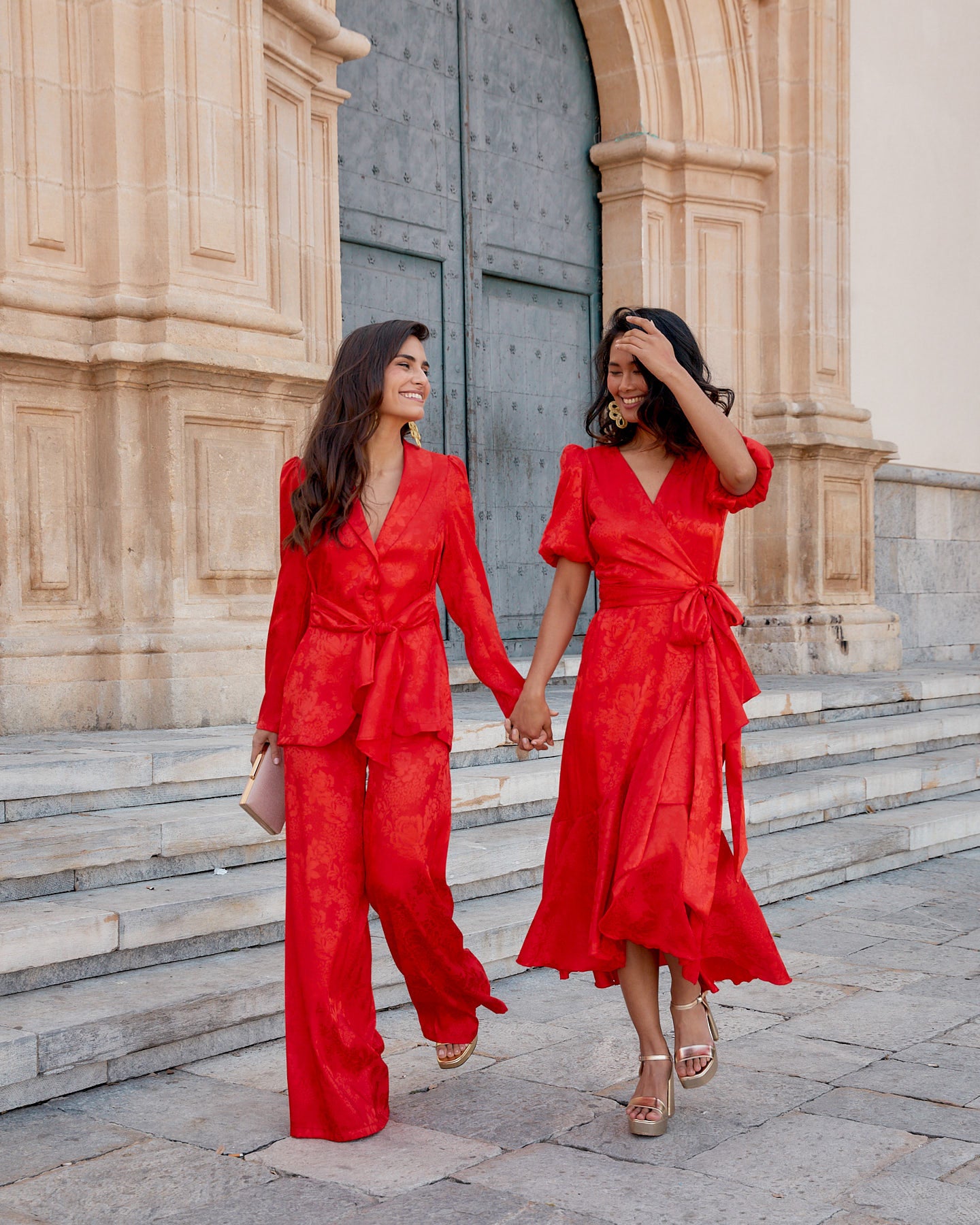Vestido Lola Jacquard Coral elvestidordecandela