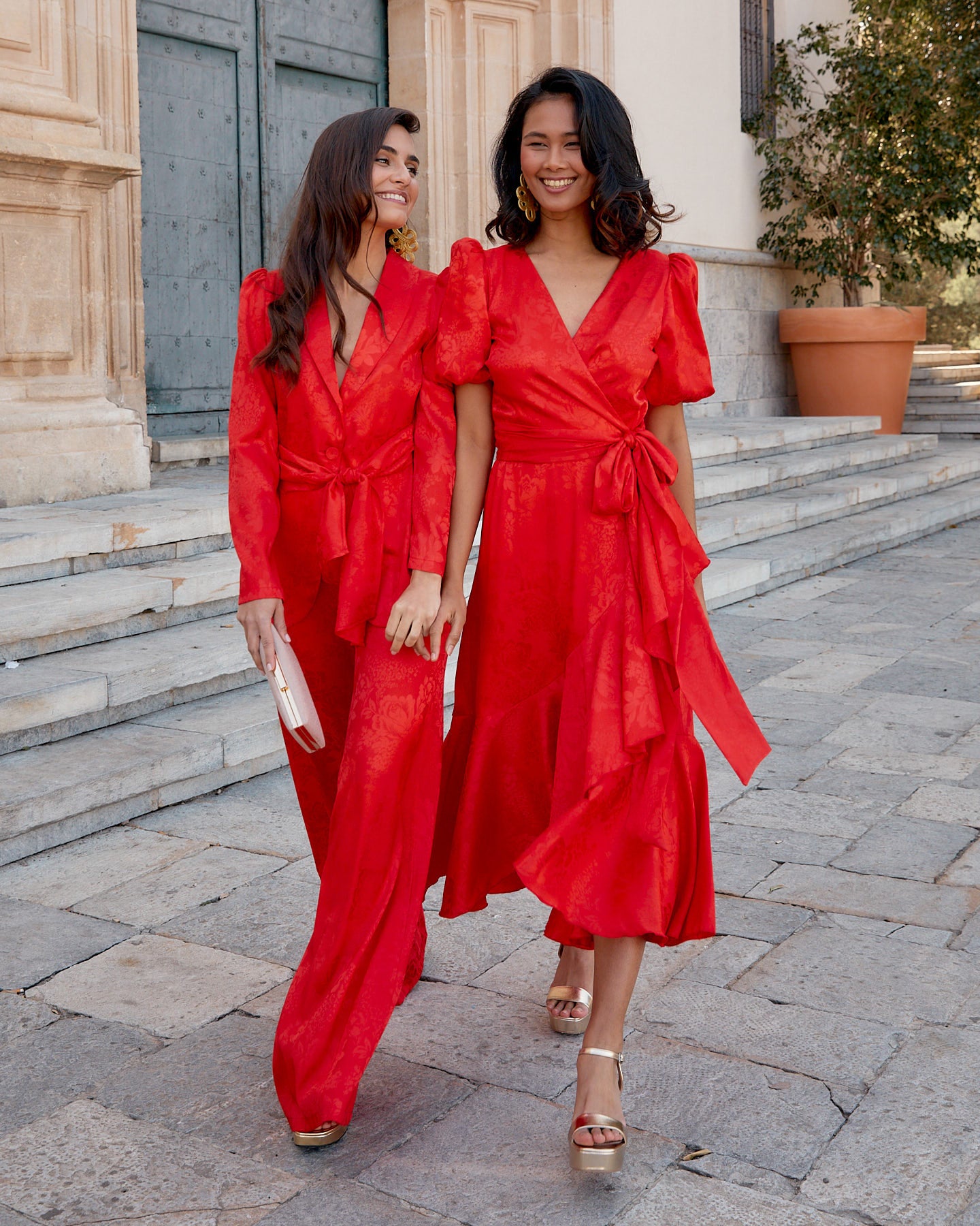 Vestido Lola Jacquard Coral elvestidordecandela