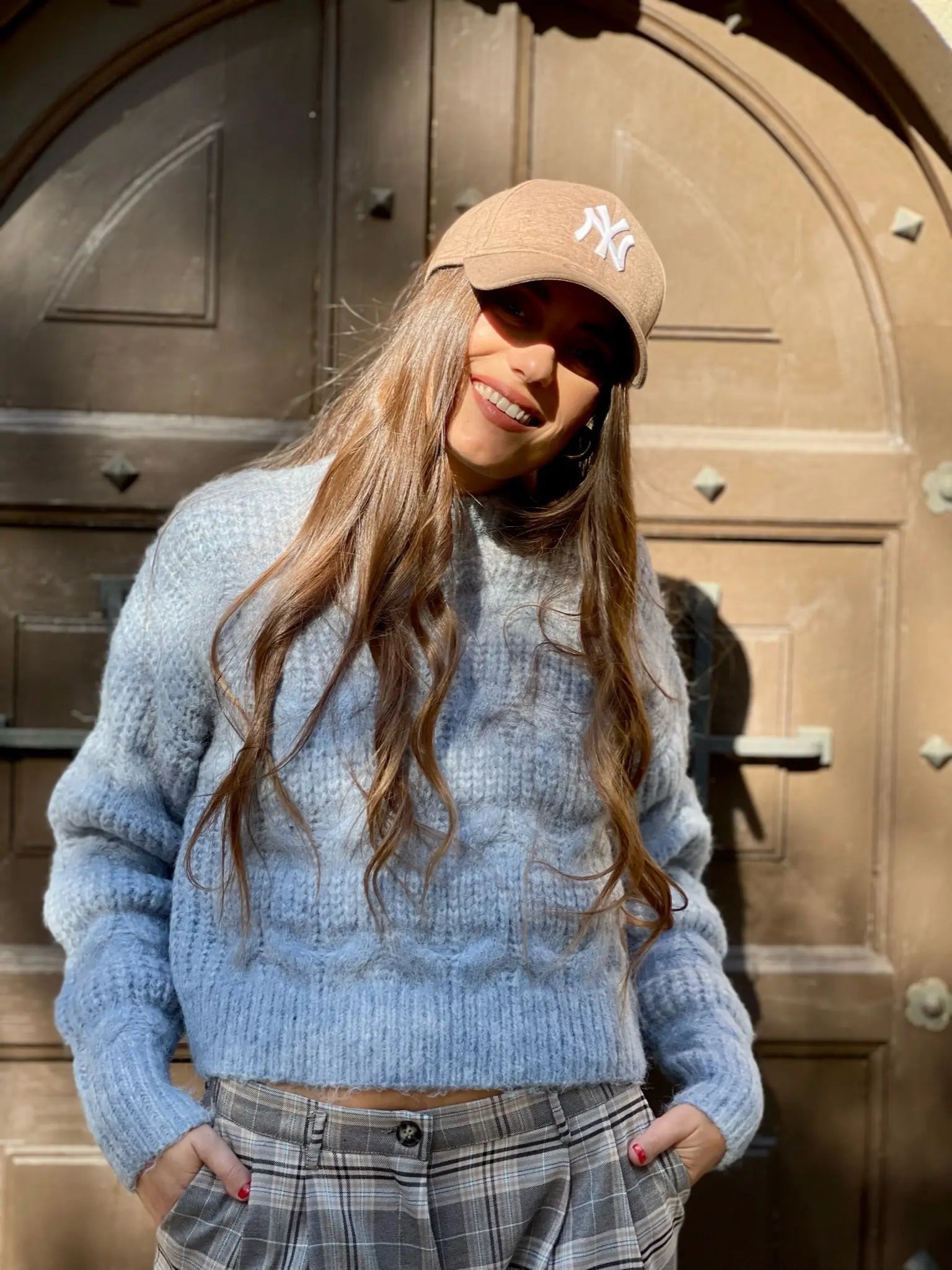 Jersey cropped trenzas celeste elvestidordecandela