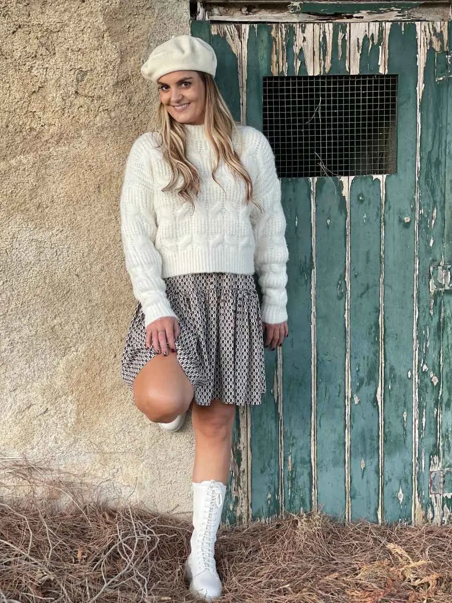 Jersey cropped trenzas crudo elvestidordecandela