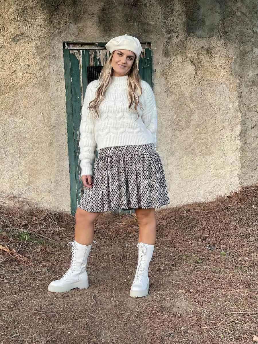 Jersey cropped trenzas crudo elvestidordecandela