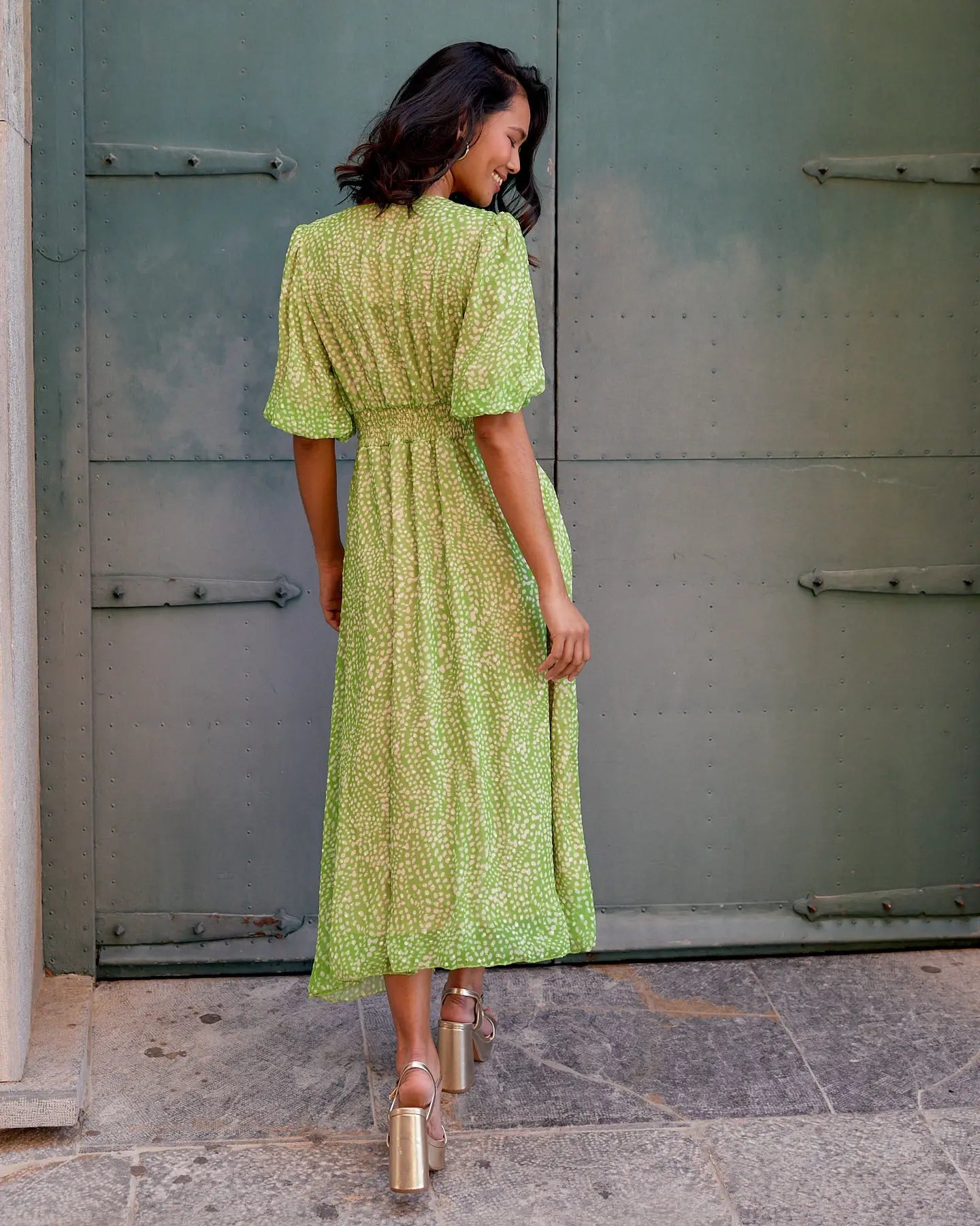 Vestido Marcela Pistacho elvestidordecandela