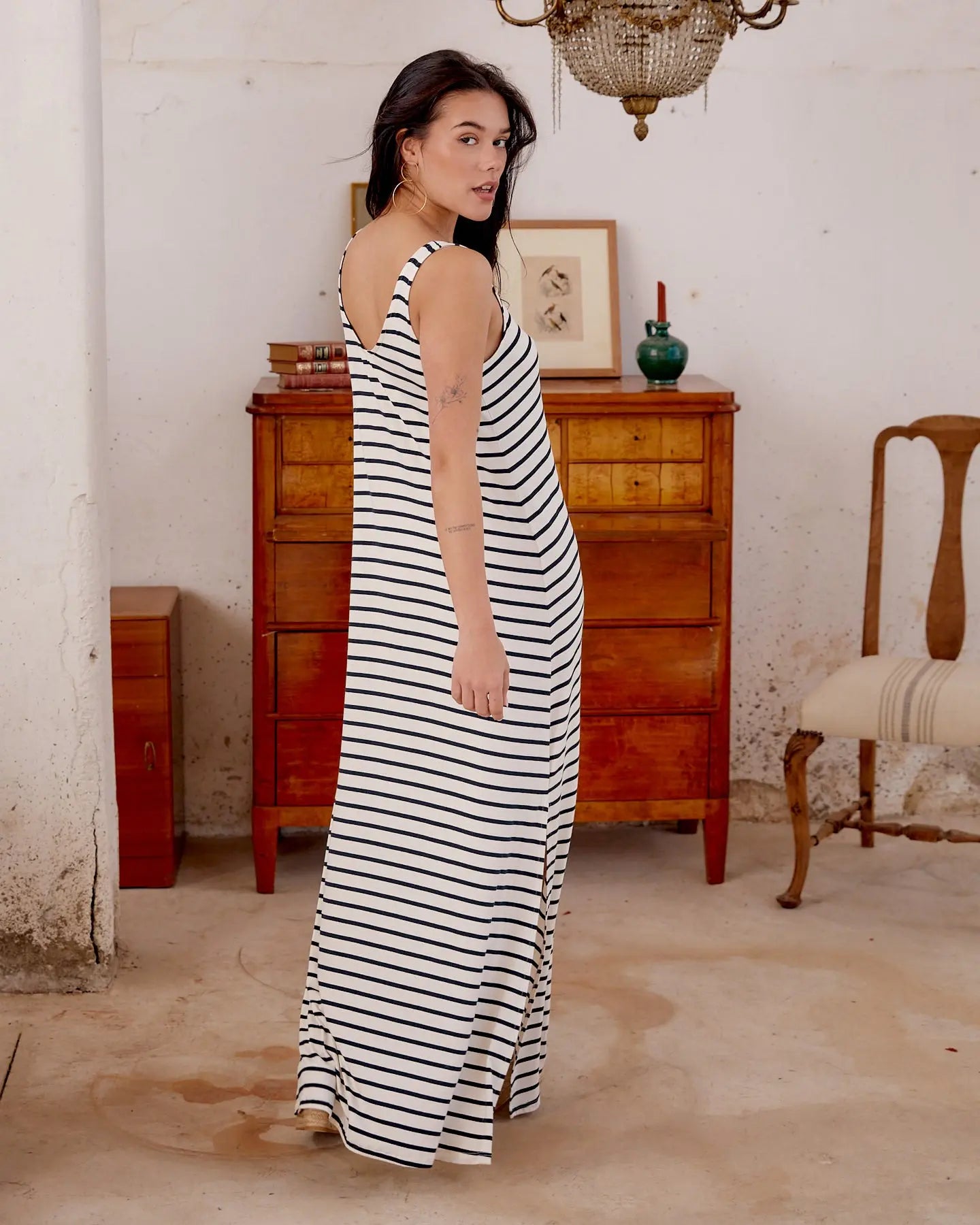 Vestido punto rayas elvestidordecandela