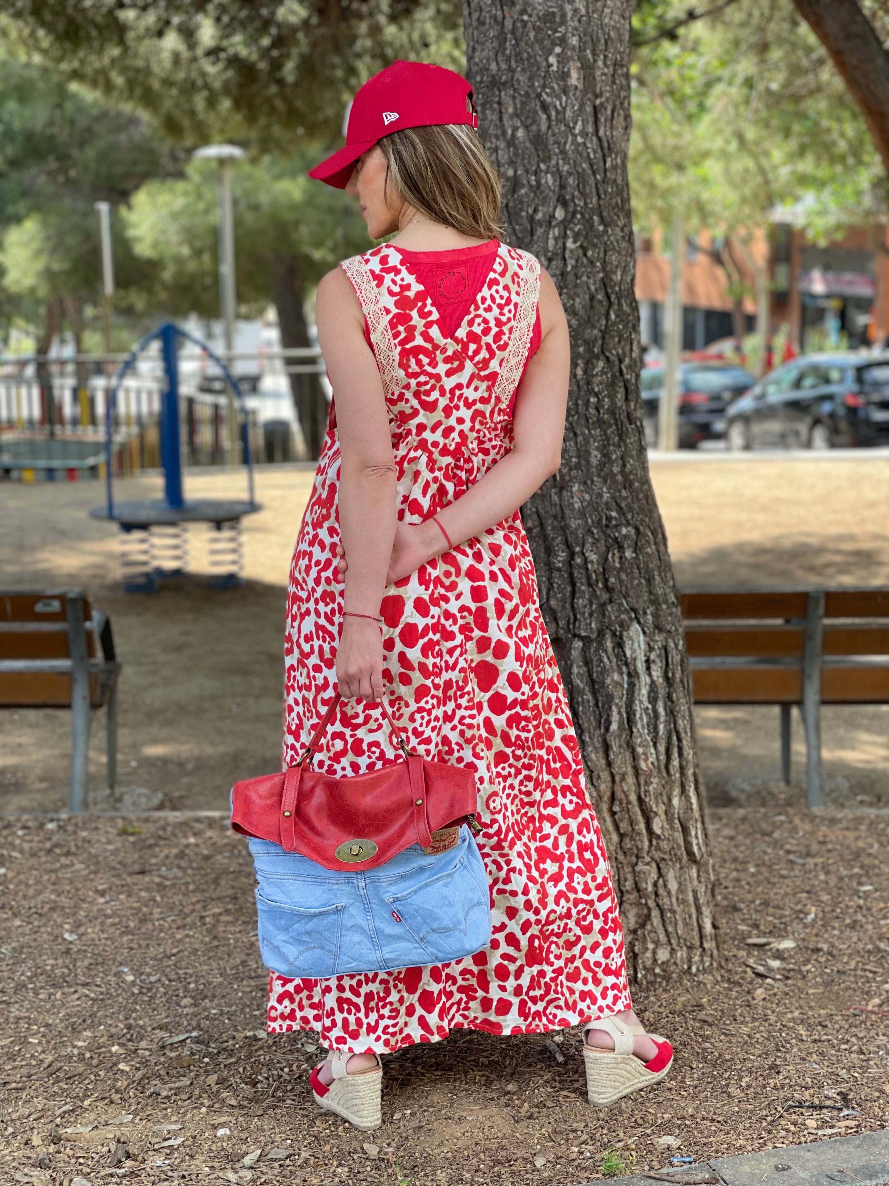 Vestido pichi Leopardo Rojo