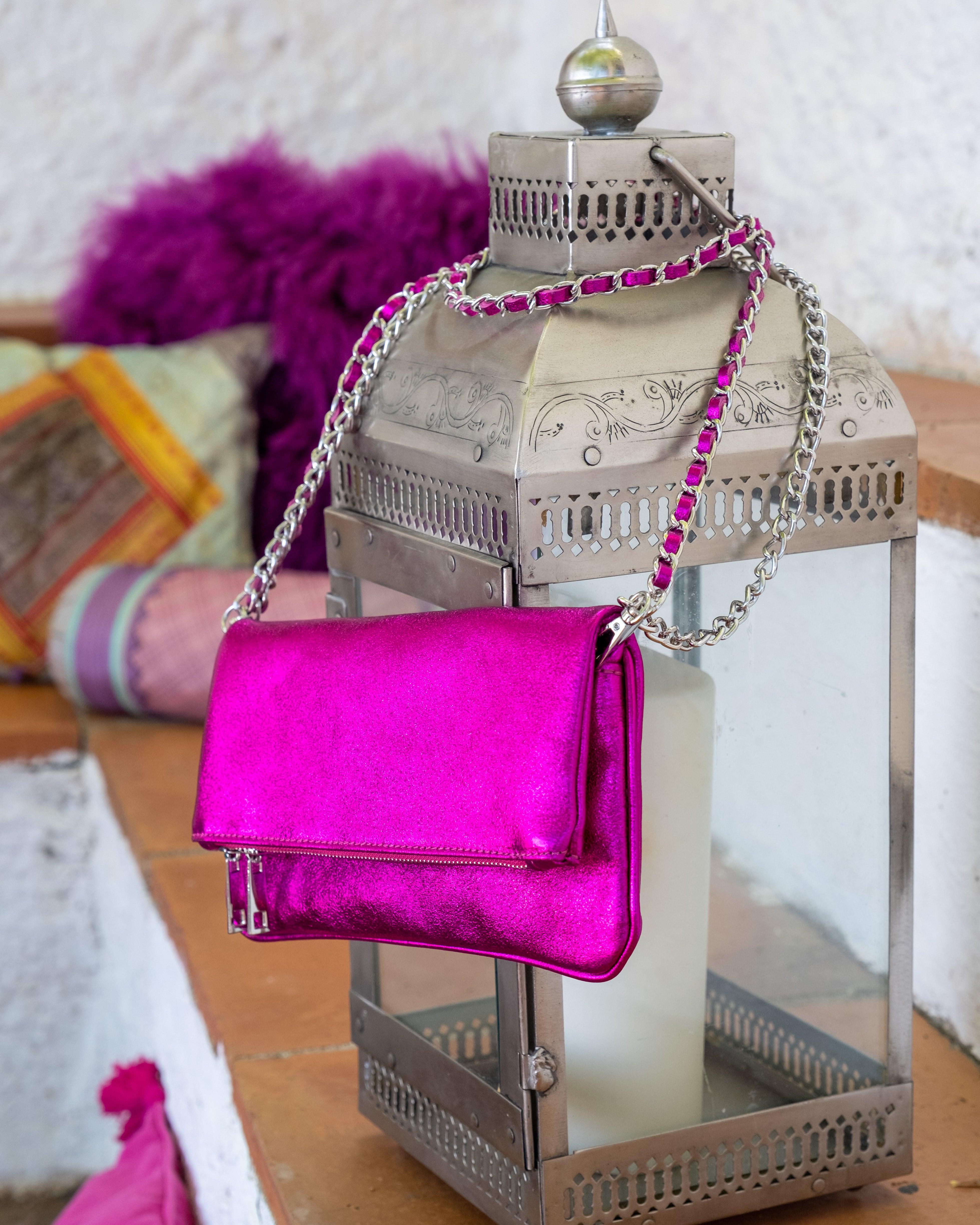 Bolso ZV piel fucsia