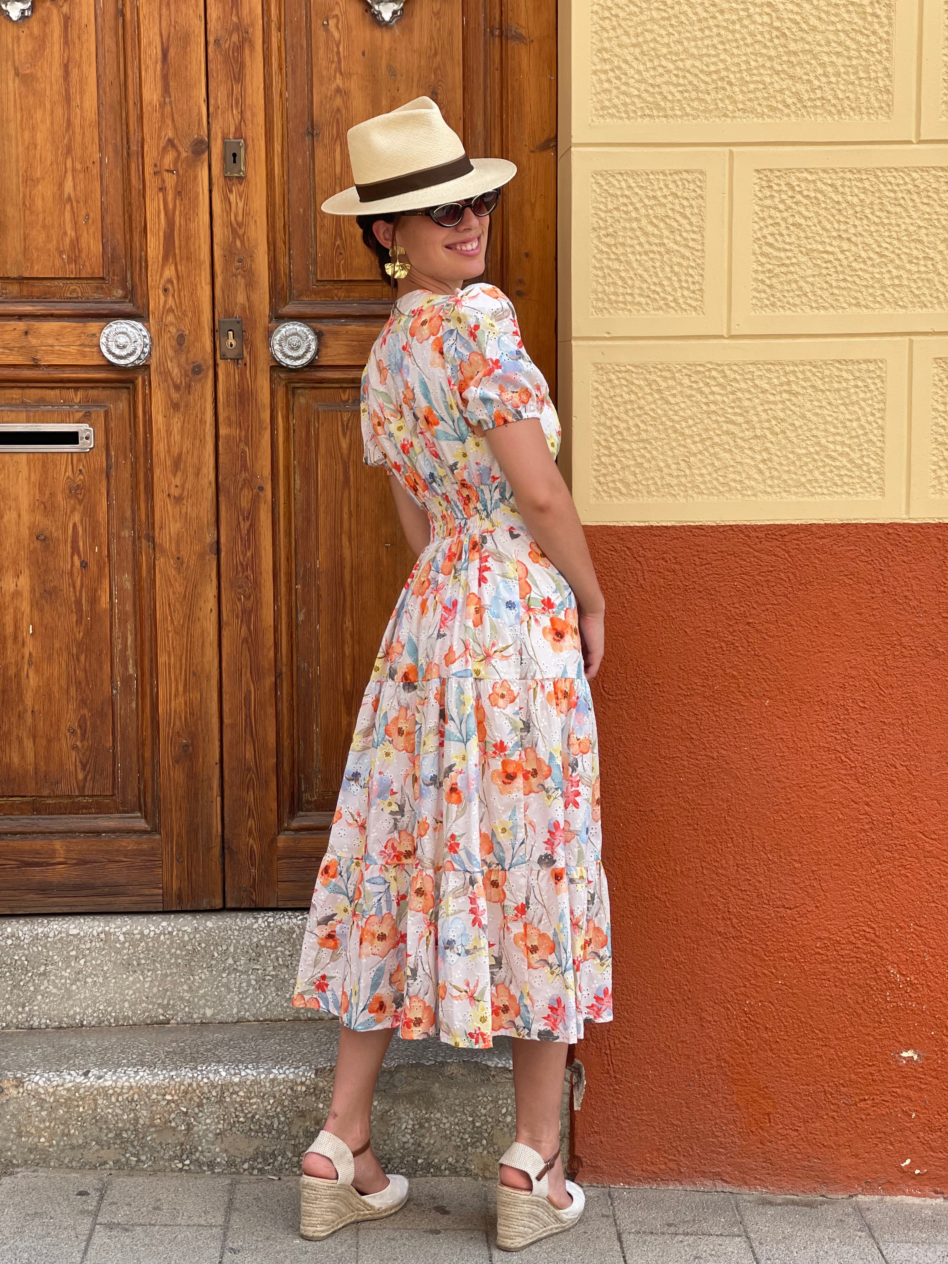 Vestido Mónica naranjas