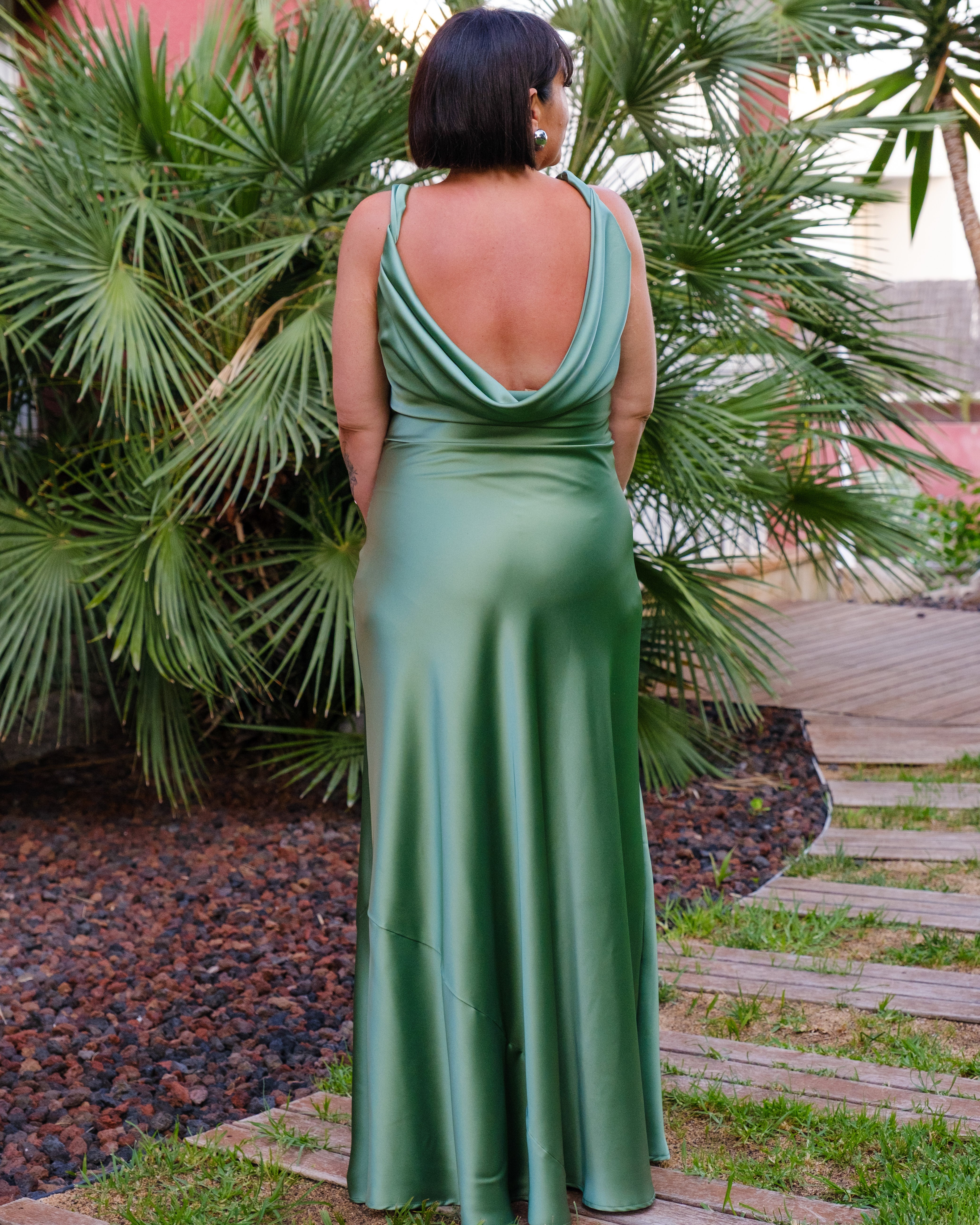 Vestido Ameli Verde Antiguo