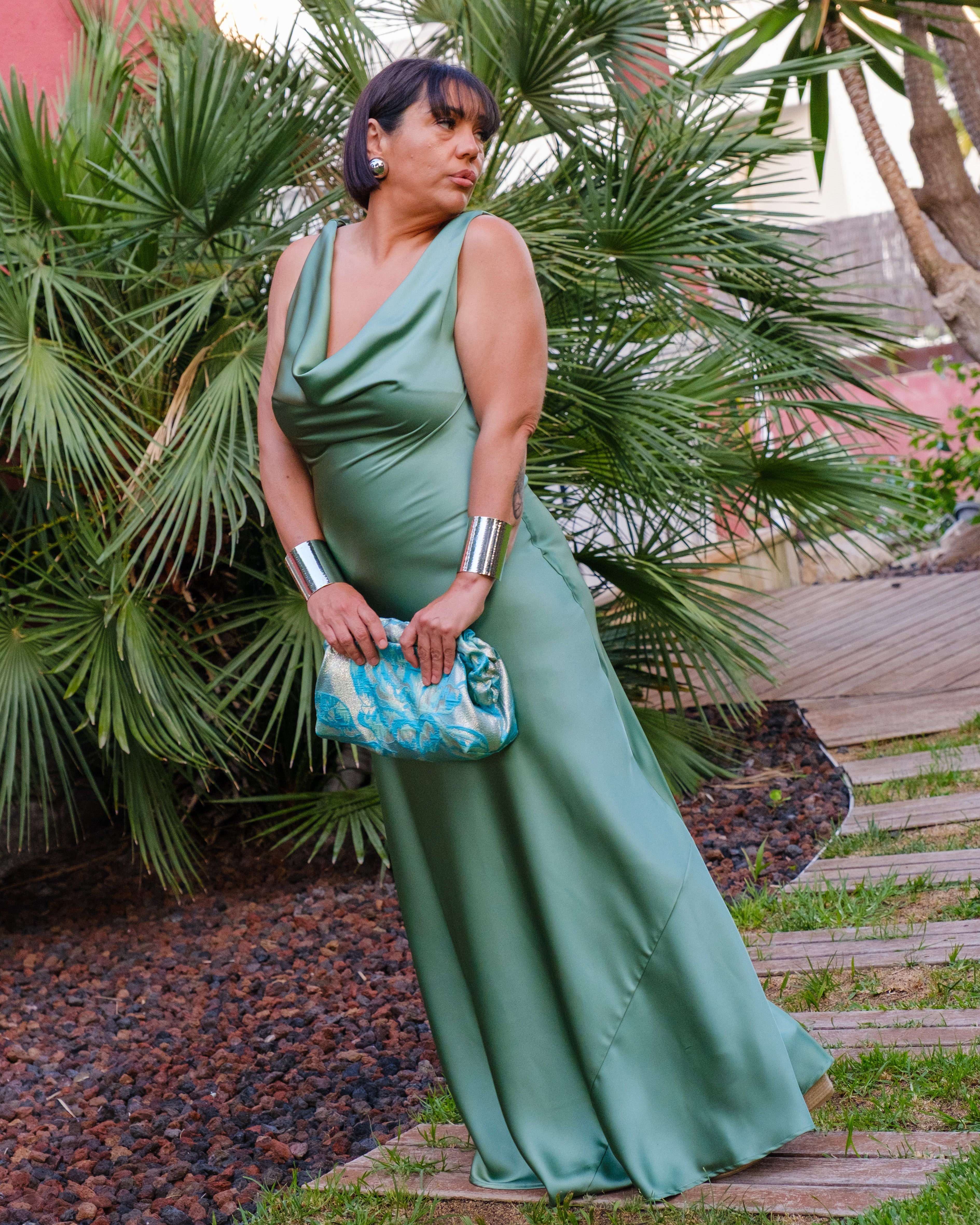 Vestido Ameli Verde Antiguo