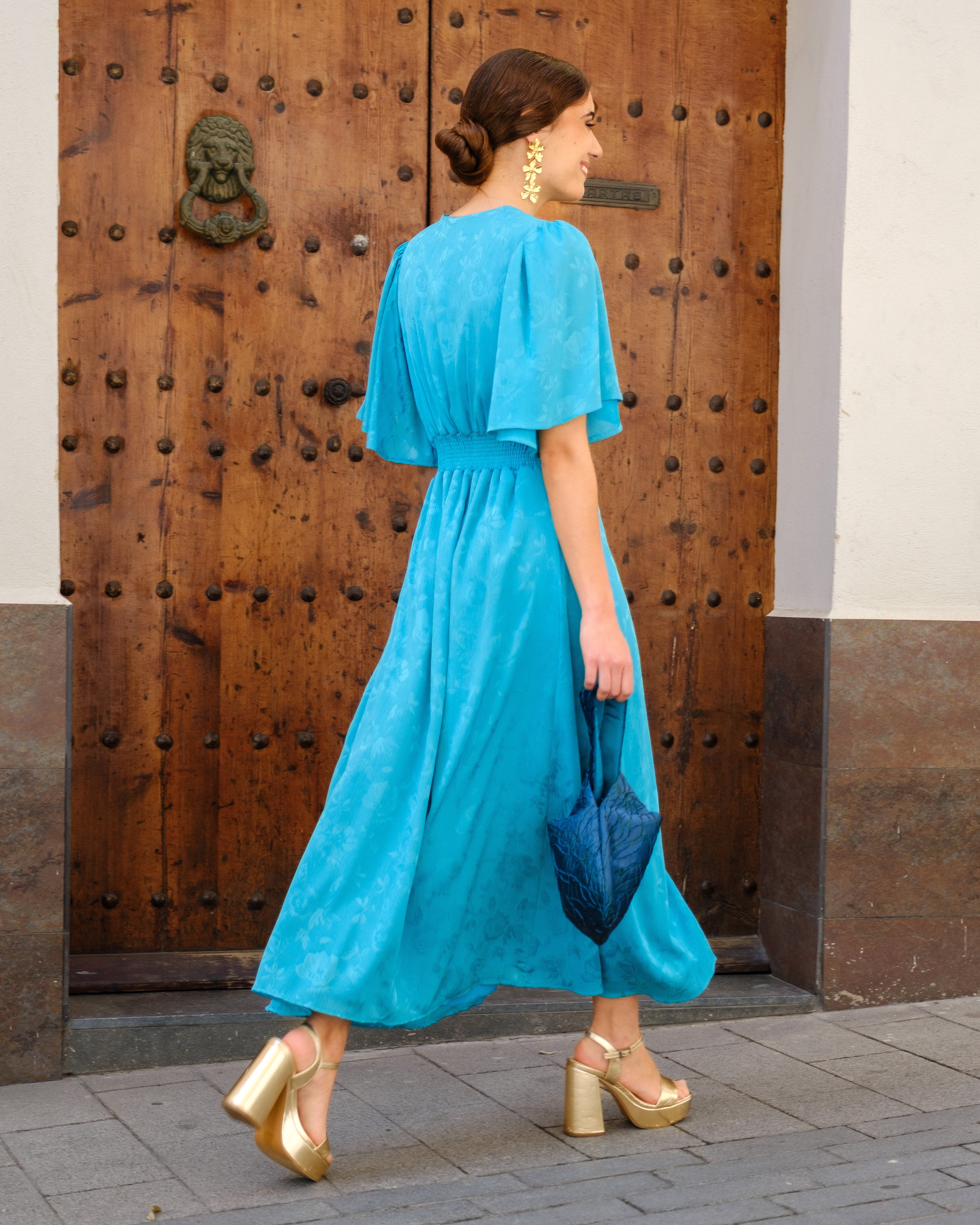 Vestido Carmesí Turquesa