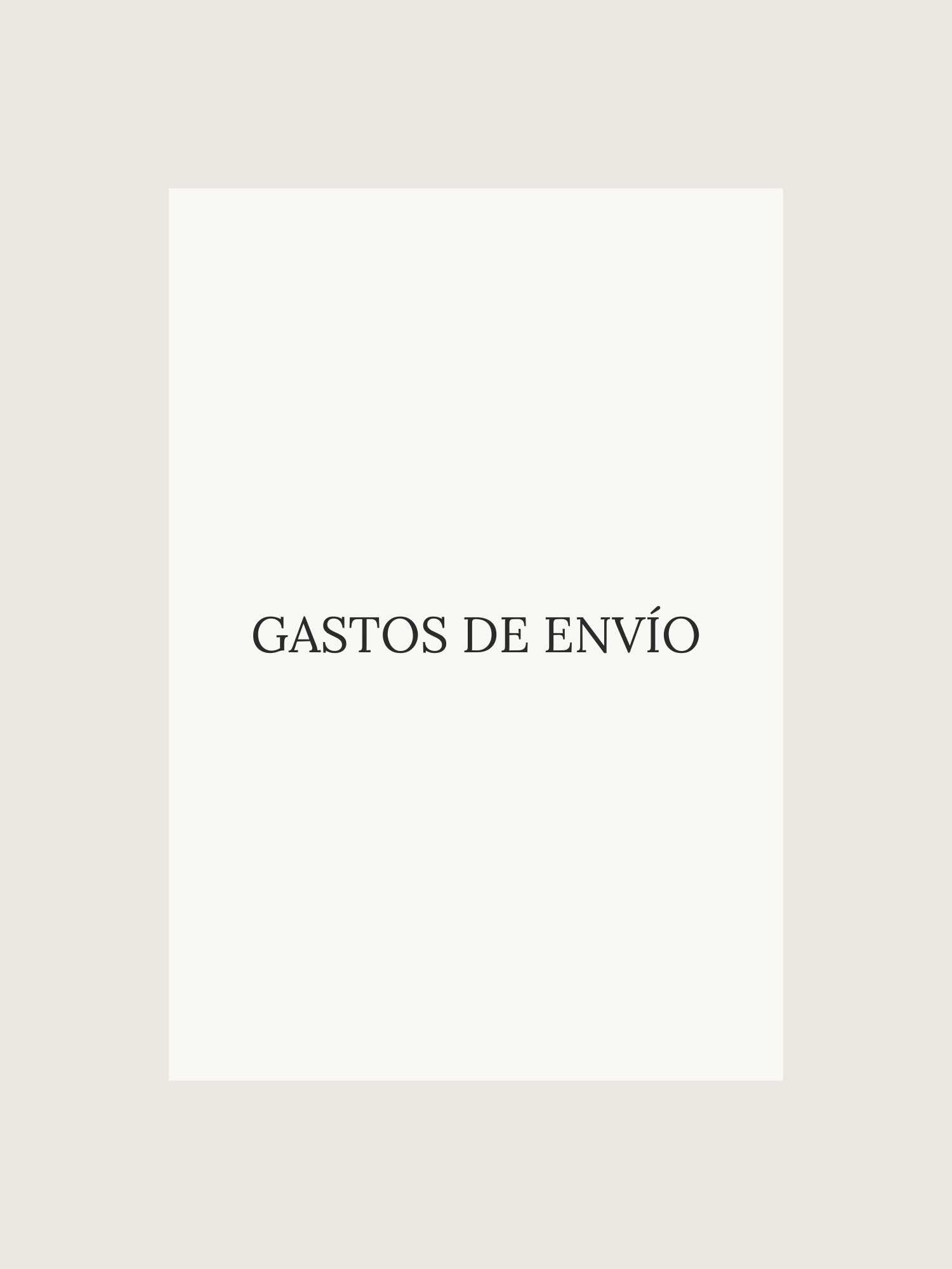 Gastos de envío elvestidordecandela