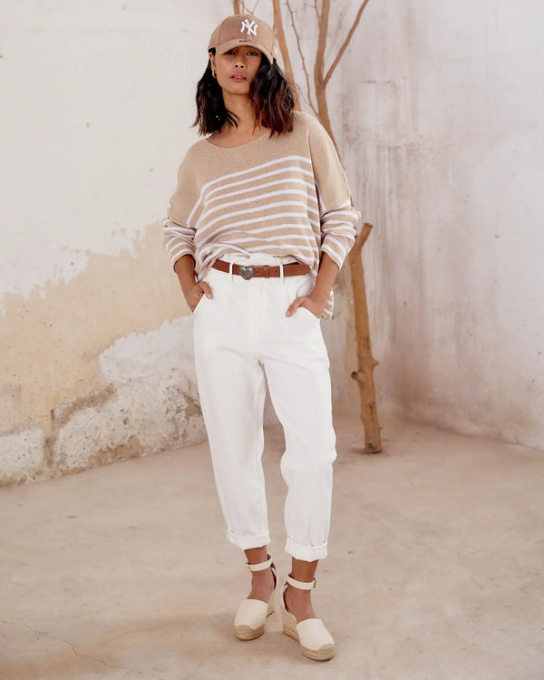 JEAN BAGGY FRUNCES BLANCO elvestidordecandela